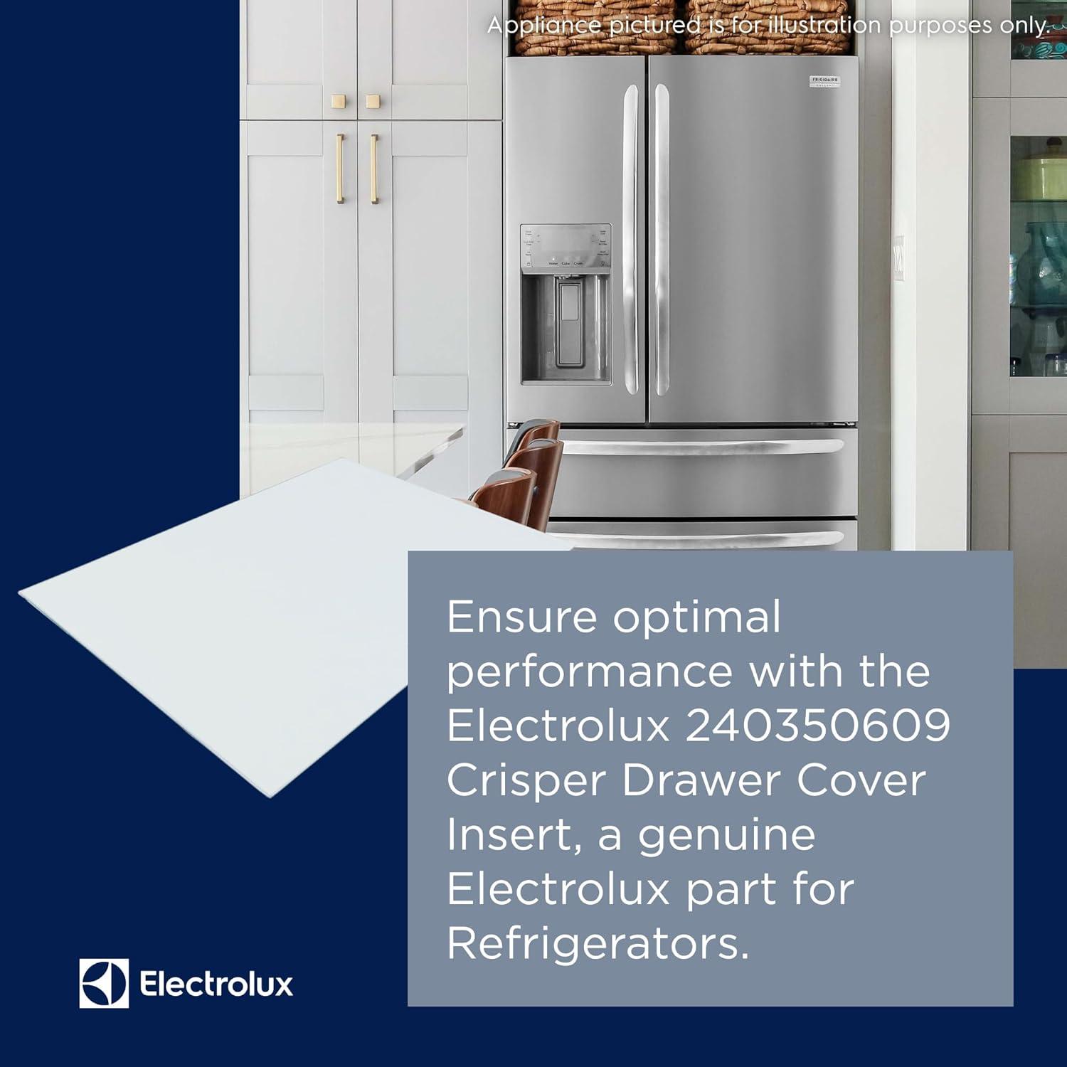 imageElectrolux 240350609 Crisper Drawer Cover Insert for Refrigerators Glass