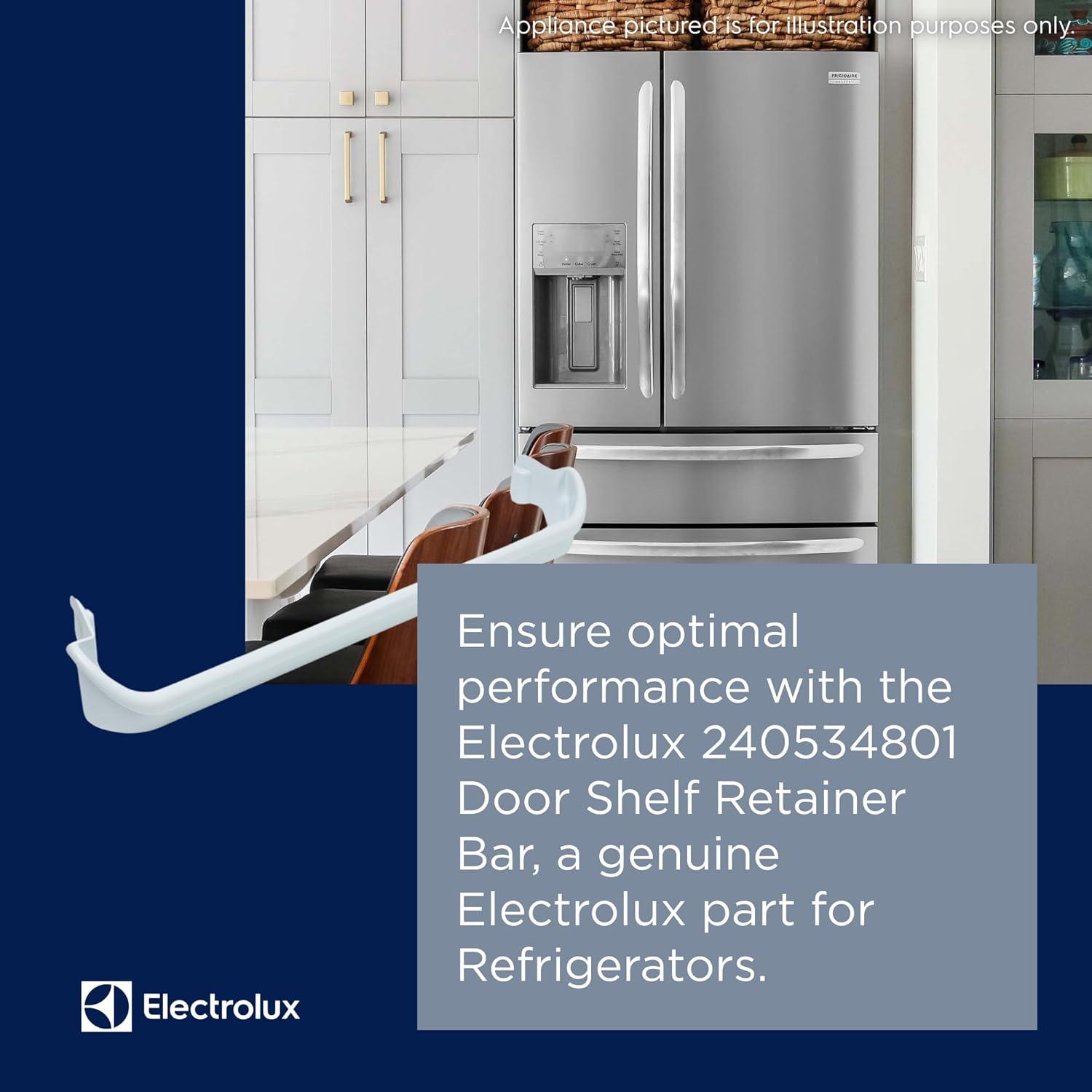 imageElectrolux 240534801 Door Shelf Retainer Bar for Refrigerators White