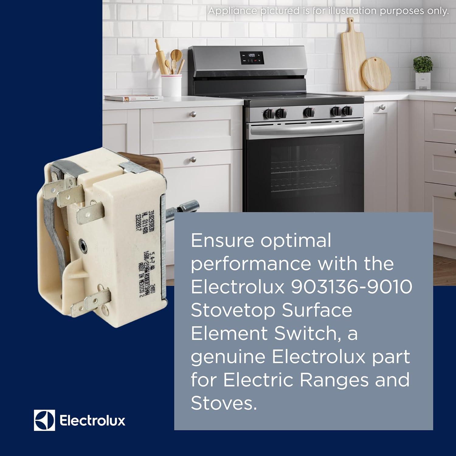 imageElectrolux 9031369010 Stovetop Surface Element Switch for Electric Ranges and Stoves