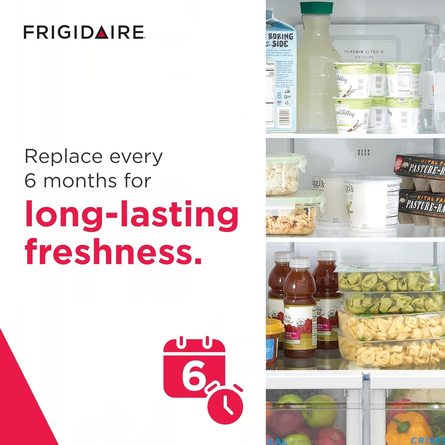 imageFRIGIDAIRE PAULTRA2 Pure Air Ultra II Refrigerator Air Filter with Carbon Technology to Absorb Food Odors 38 Inch x 18 Inch White1 Count Pack of 1