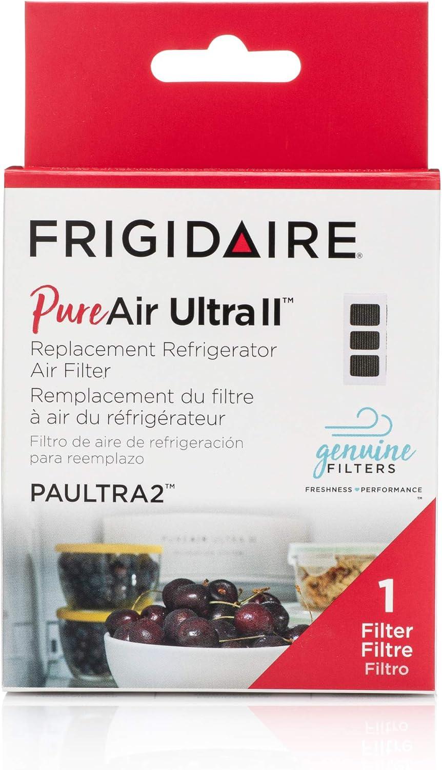 imageFRIGIDAIRE PAULTRA2 Pure Air Ultra II Refrigerator Air Filter with Carbon Technology to Absorb Food Odors 38 Inch x 18 Inch White1 Count Pack of 1