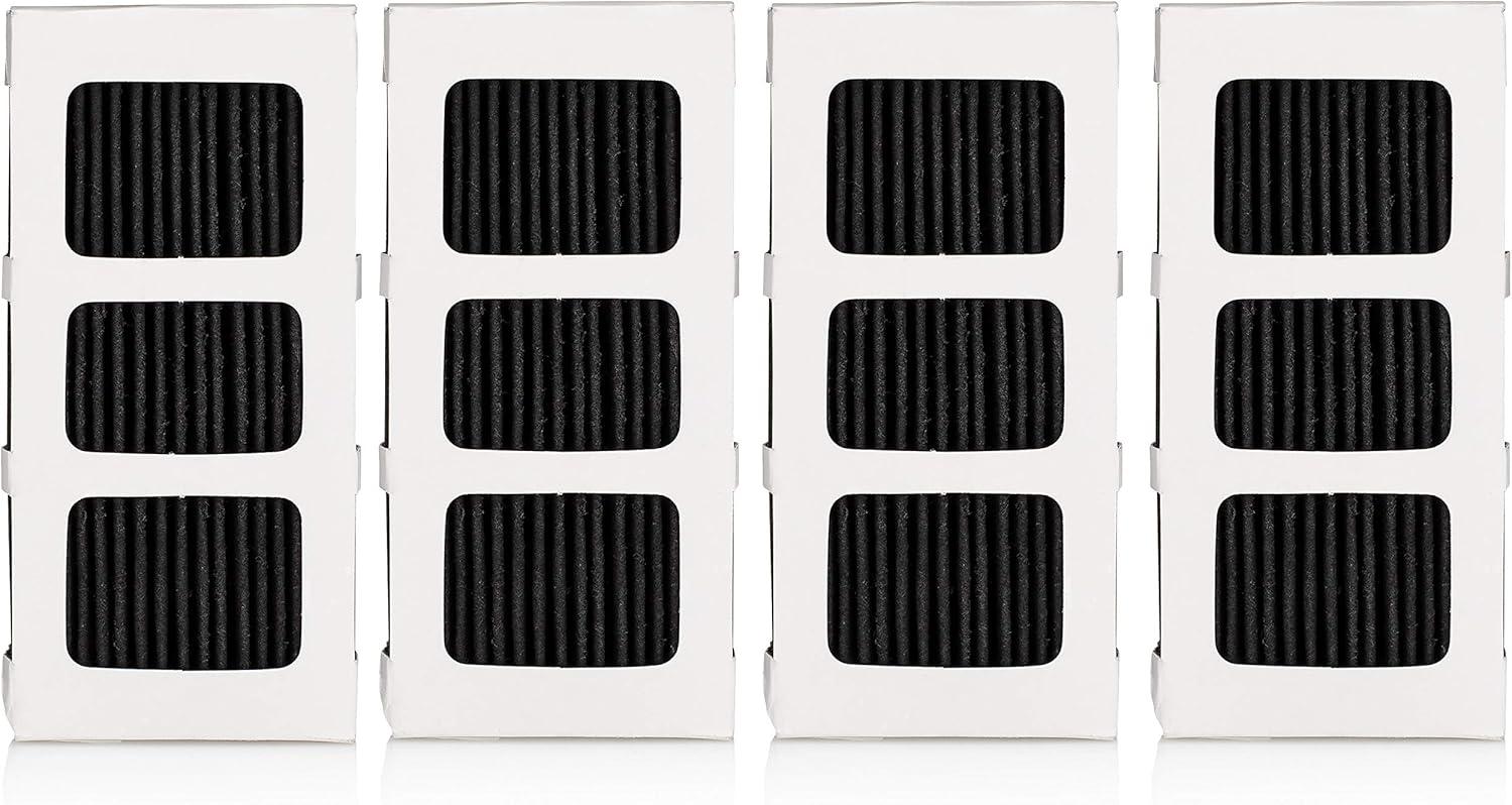 imageFRIGIDAIRE PAULTRA2 Pure Air Ultra II Refrigerator Air Filter with Carbon Technology to Absorb Food Odors 38 Inch x 18 Inch White4 Count Pack of 1