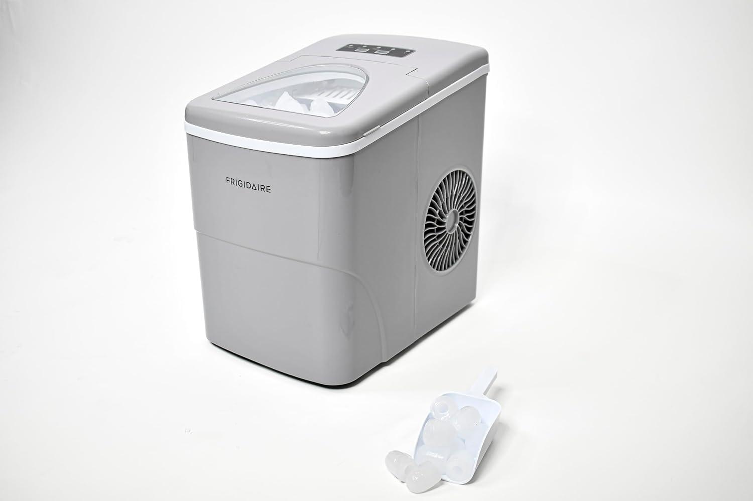 imageFRIGIDAIRE Portable Compact Ice Maker Counter Top Ice Making Machine 26lb per day WhiteSilver