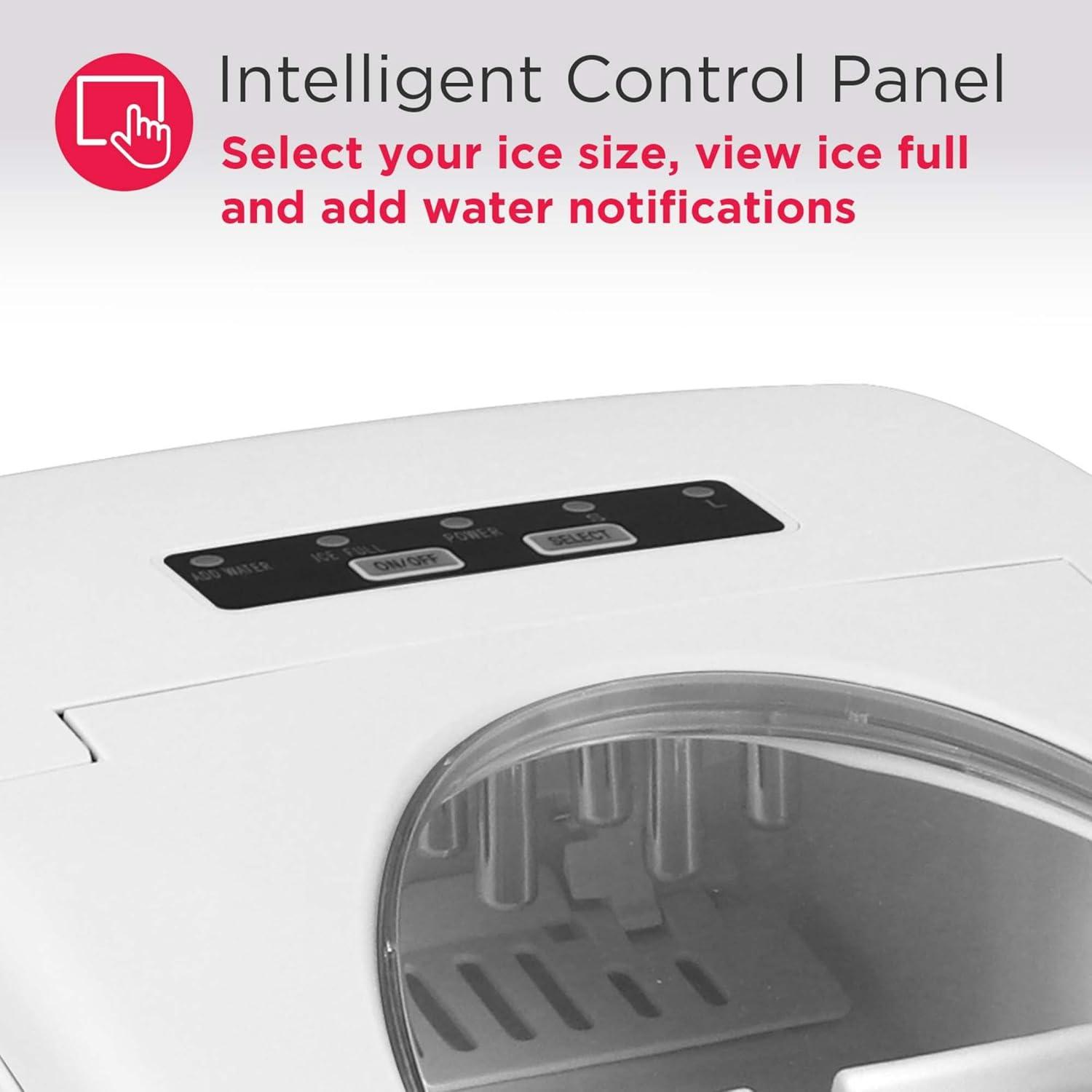 imageFRIGIDAIRE Portable Compact Ice Maker Counter Top Ice Making Machine 26lb per day WhiteWhite