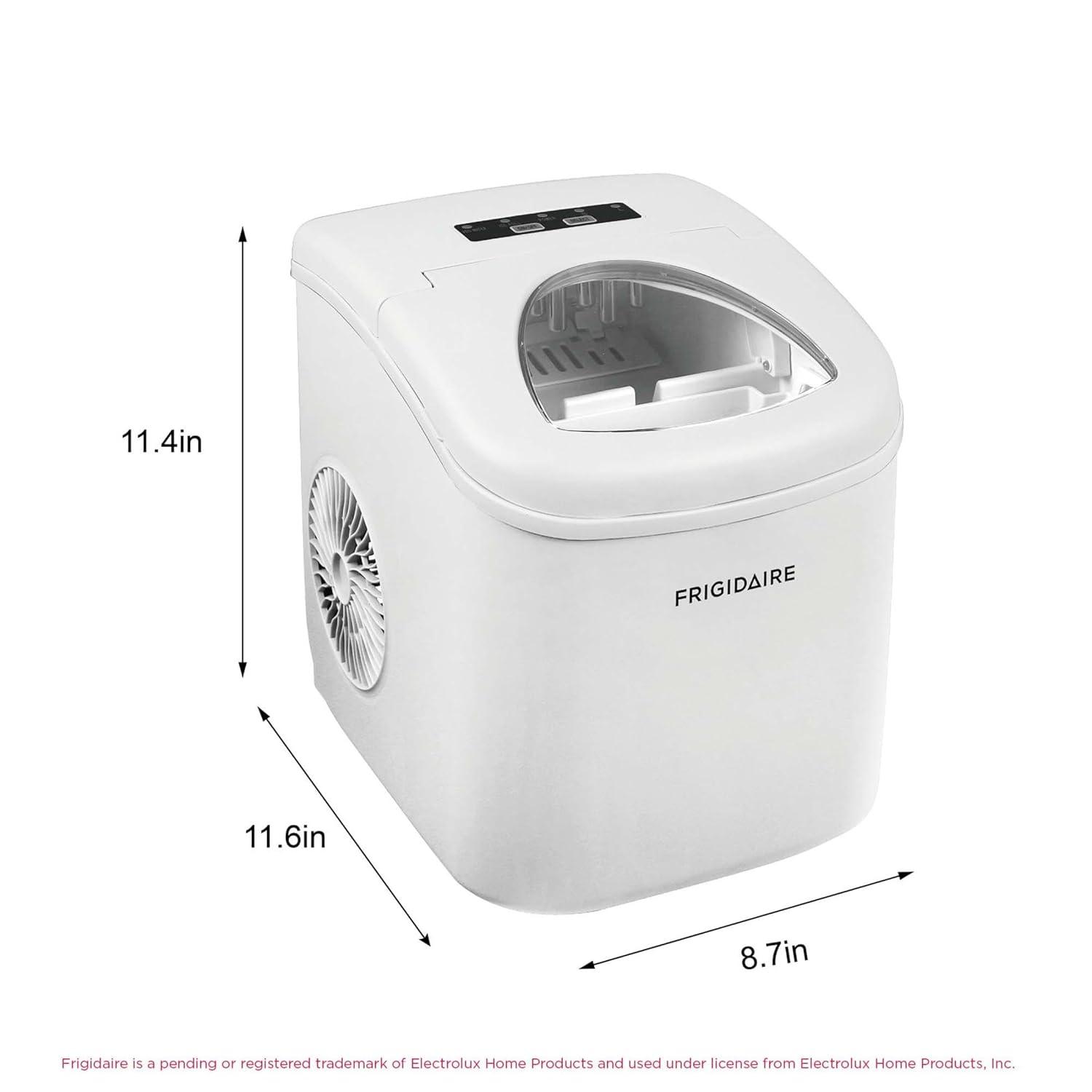 imageFRIGIDAIRE Portable Compact Ice Maker Counter Top Ice Making Machine 26lb per day WhiteWhite
