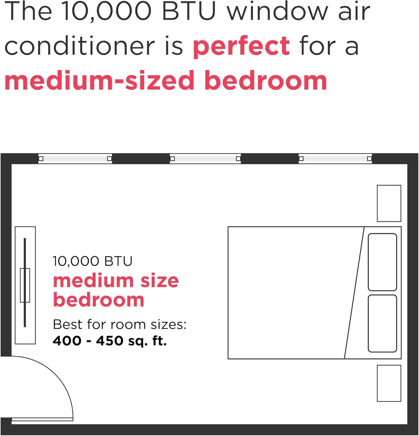 imageFrigidaire 10000 BTU Smart Inverter Window Air Conditioner with WiFi and Energy Star Certification Cools Up to 450 Sq Ft Ultra Quiet Operation WhiteBright White
