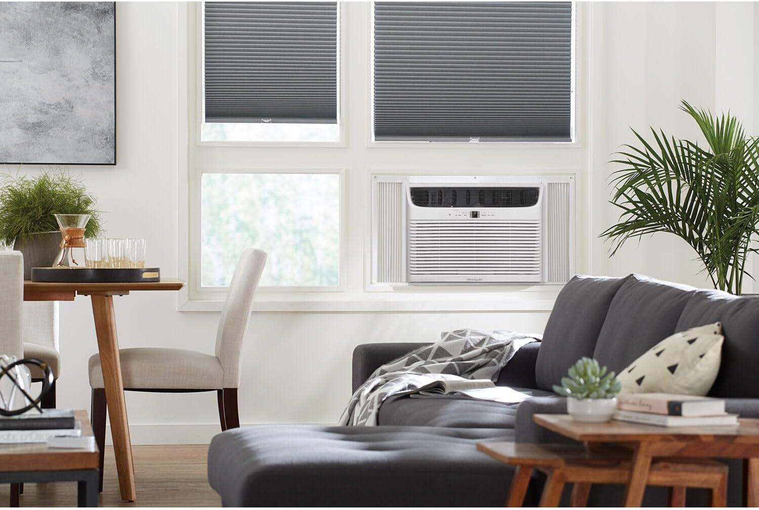 imageFrigidaire 10000 BTU Smart Inverter Window Air Conditioner with WiFi and Energy Star Certification Cools Up to 450 Sq Ft Ultra Quiet Operation WhiteWhite
