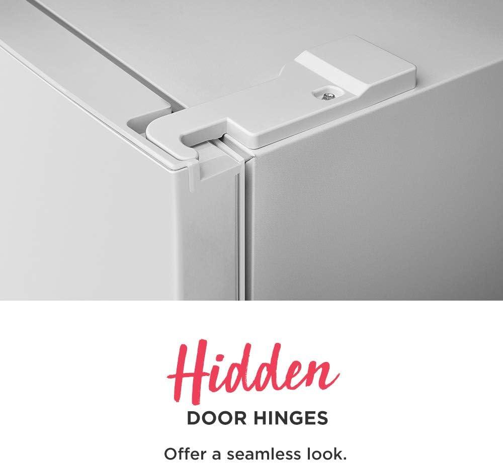 imageFrigidaire 101 Cu Ft Compact ADA Top Freezer Refrigerator in White with Electronic Control Panel Reversible Door Swing ENERGY STARWhite