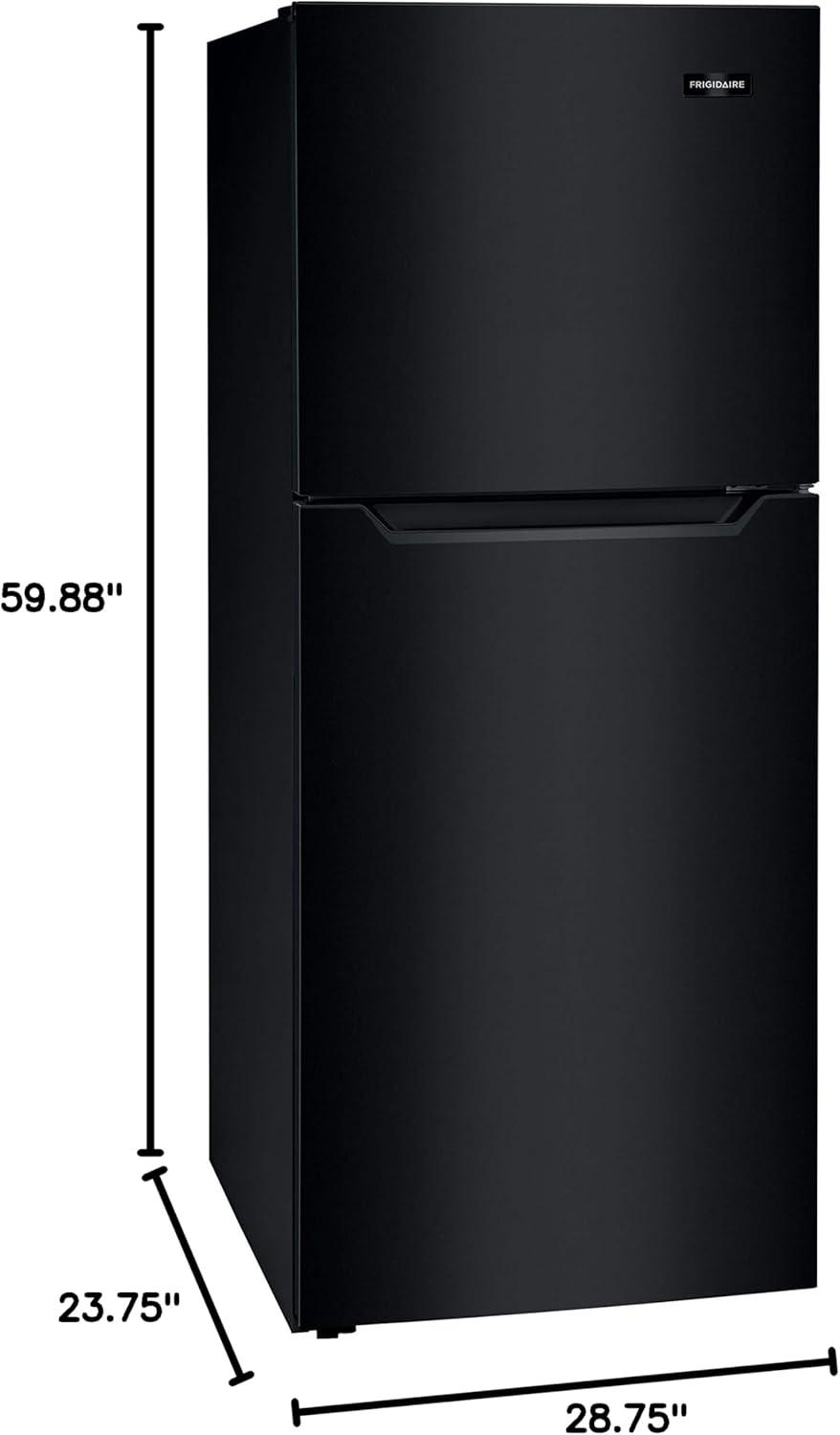 imageFrigidaire 116 Cu Ft Compact ADA Top Freezer Refrigerator in Brushed Steel with Electronic Control Panel Reversible Door Swing ENERGY STARBlack