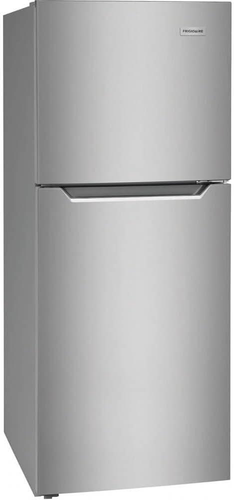 imageFrigidaire 116 Cu Ft Compact ADA Top Freezer Refrigerator in Brushed Steel with Electronic Control Panel Reversible Door Swing ENERGY STARBrushed Steel