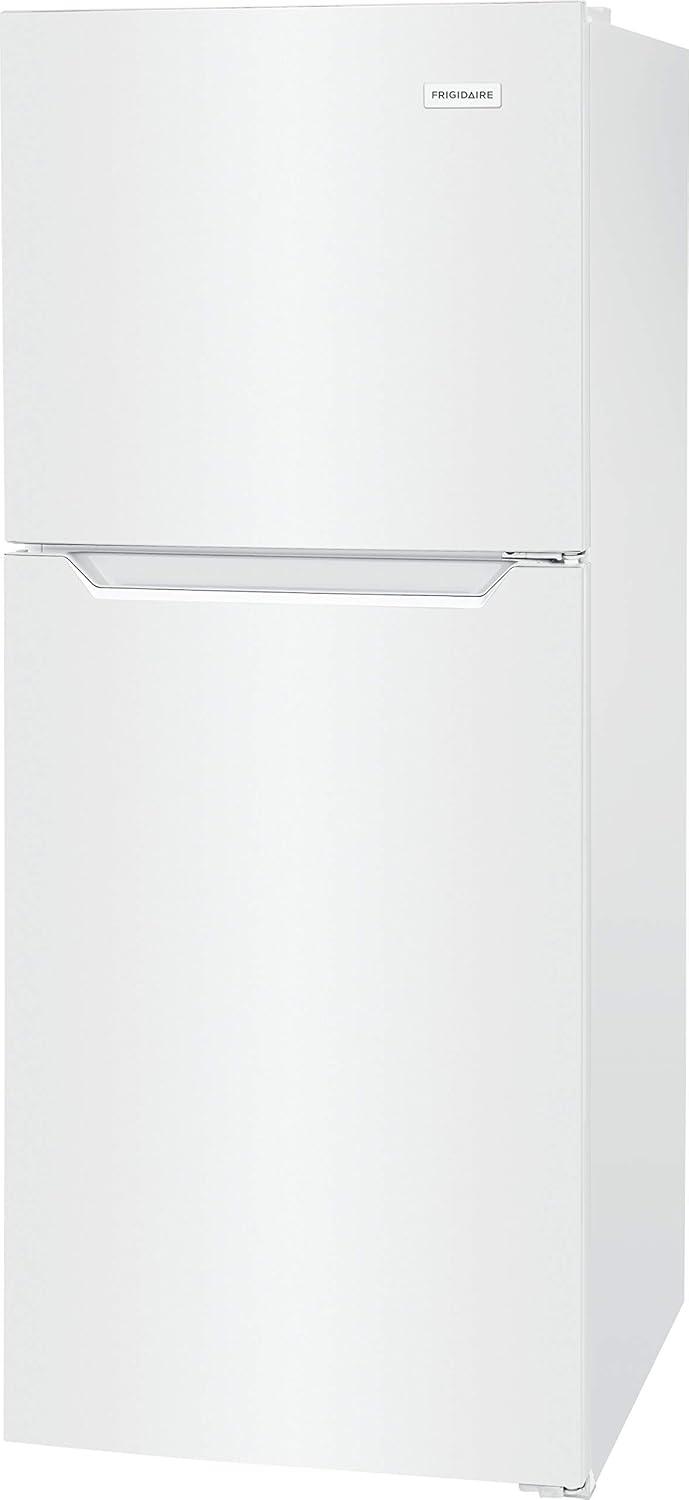 imageFrigidaire 116 Cu Ft Compact ADA Top Freezer Refrigerator in Brushed Steel with Electronic Control Panel Reversible Door Swing ENERGY STARWhite