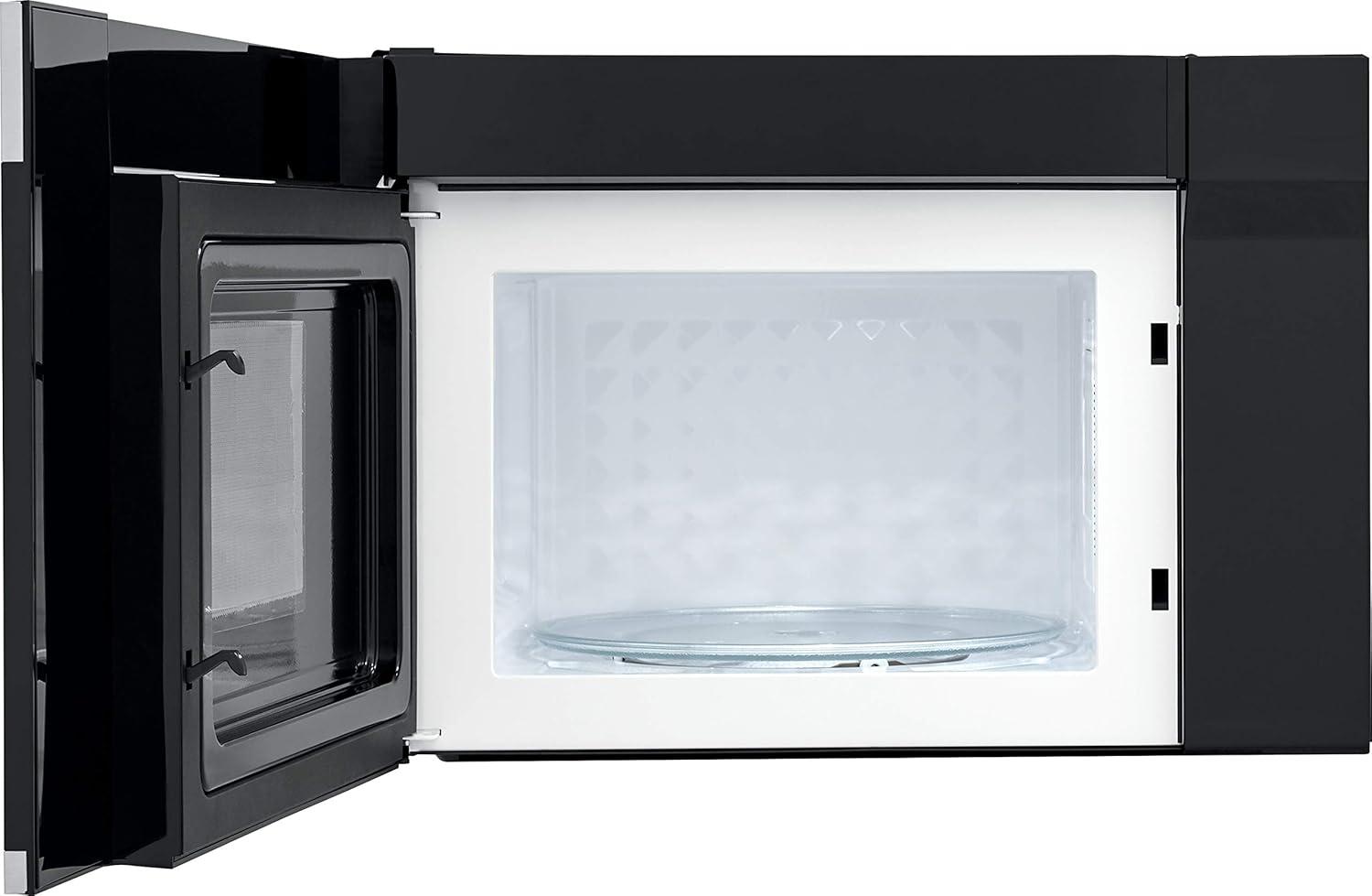 imageFrigidaire 14 Cu Ft Compact OvertheRange Microwave in White with Automatic Sensor CookingStainless Steel