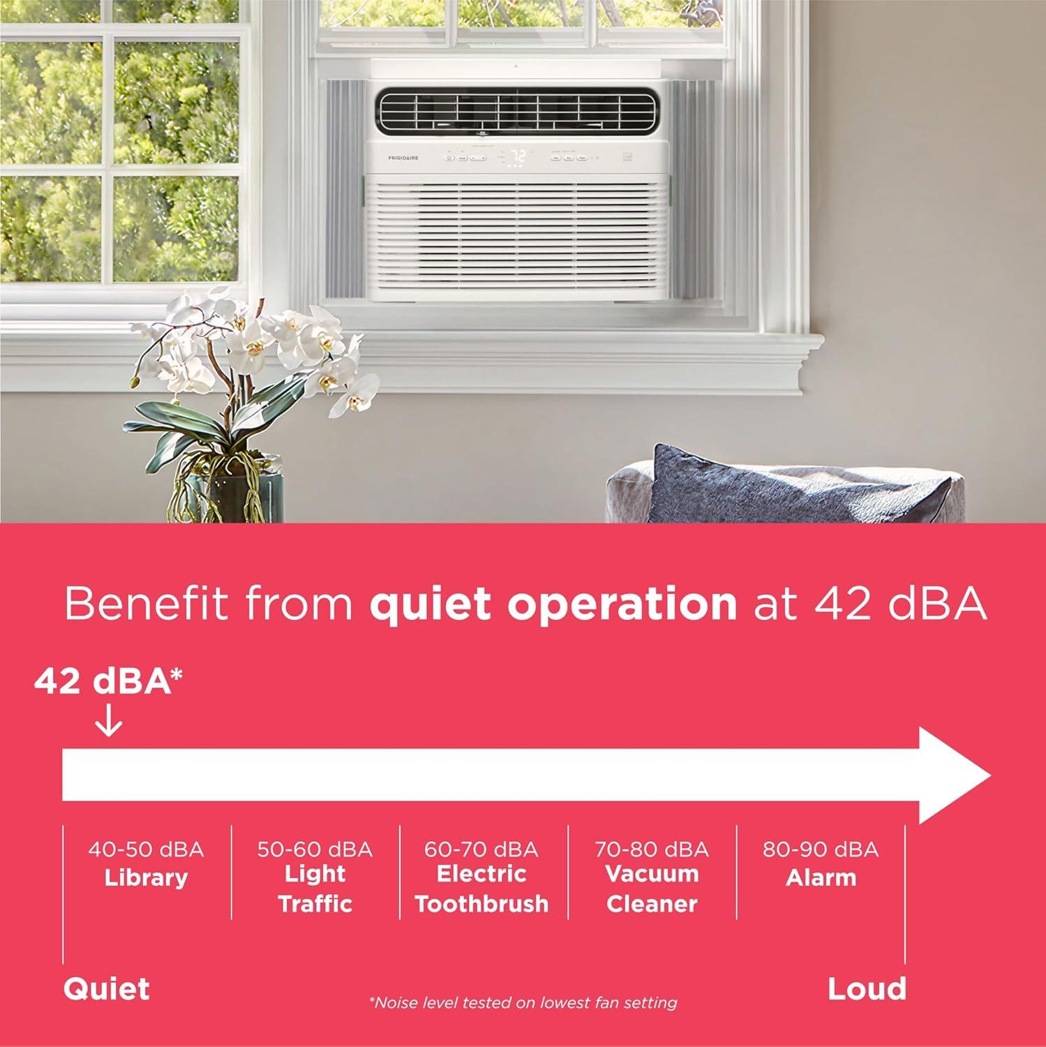 imageFrigidaire 14000 BTU Smart Inverter Window Air Conditioner with WiFi and Energy Star Certification Cools Up to 700 Sq Ft Ultra Quiet Operation White14 000 BTU