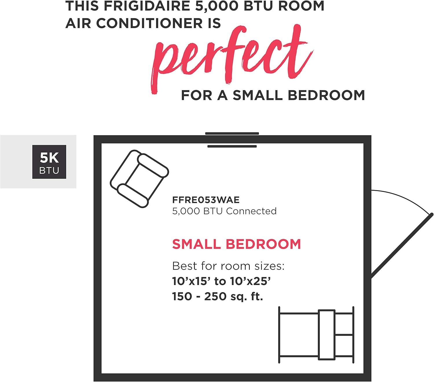 imageFrigidaire 14000 BTU Smart Inverter Window Air Conditioner with WiFi and Energy Star Certification Cools Up to 700 Sq Ft Ultra Quiet Operation White5000 BTU