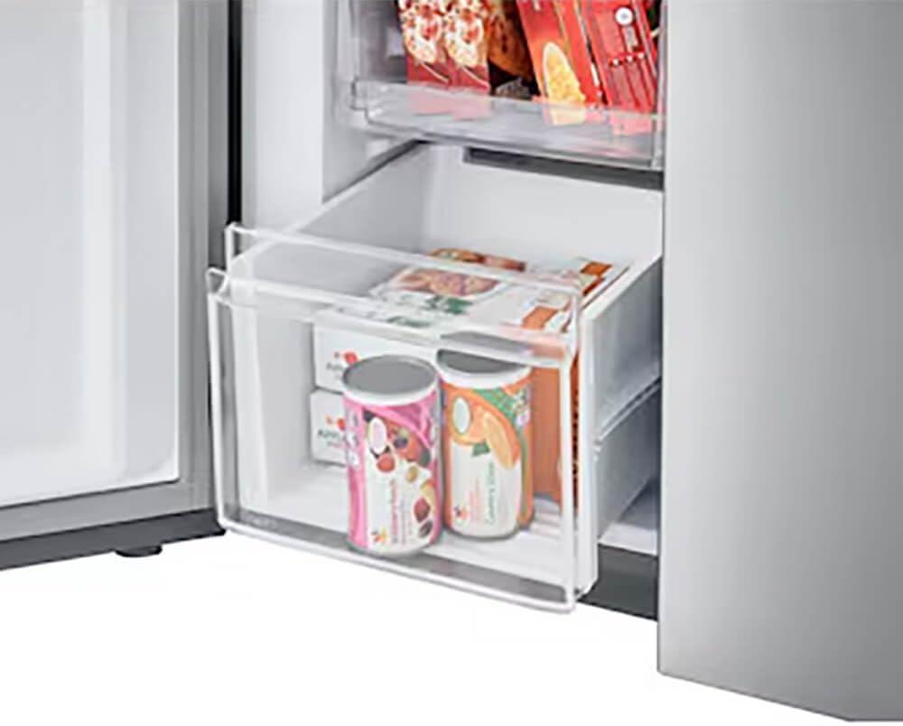 imageFrigidaire 174 Cu Ft 4 Door Refrigerator in Brushed Steel with Adjustable Freezer StorageNew Model