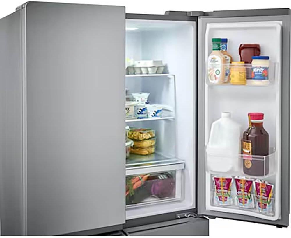 imageFrigidaire 174 Cu Ft 4 Door Refrigerator in Brushed Steel with Adjustable Freezer StorageNew Model