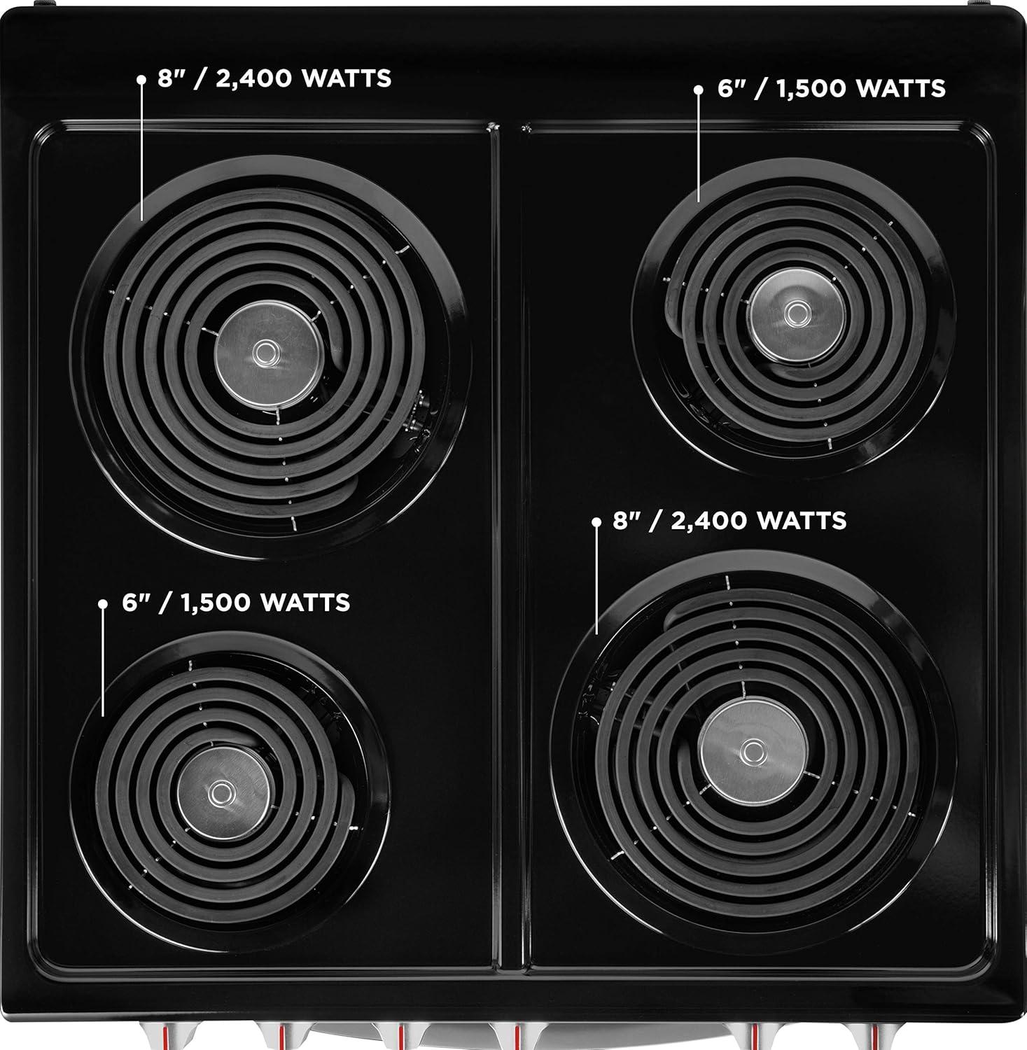 imageFrigidaire 24 in 19 Cu Ft Electric Range in Stainless Steel with Hidden Bake ADA CompliantStainless Steel