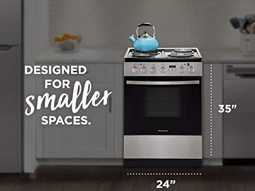 imageFrigidaire 24 in 19 Cu Ft Electric Range in Stainless Steel with Hidden Bake ADA CompliantStainless Steel