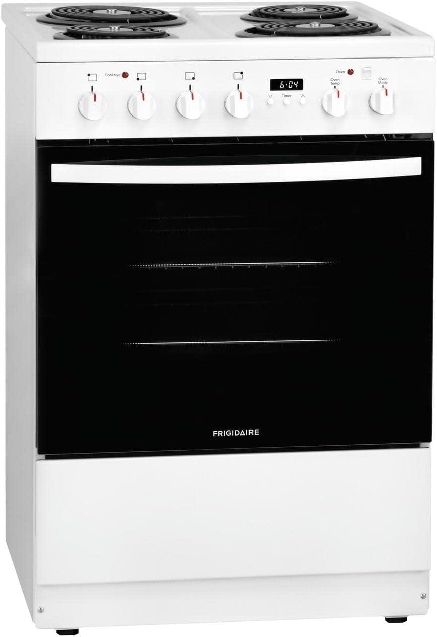 imageFrigidaire 24 in 19 Cu Ft Electric Range in Stainless Steel with Hidden Bake ADA CompliantWhite