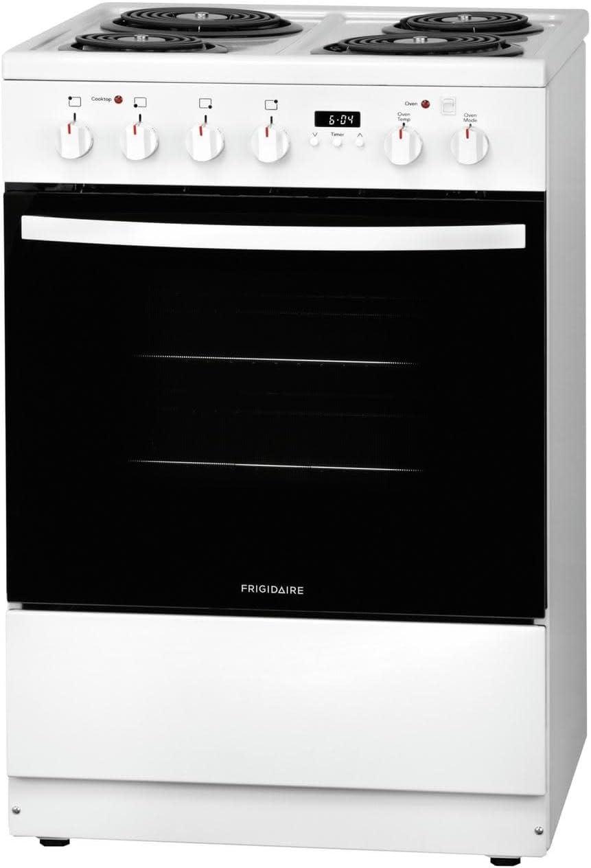 imageFrigidaire 24 in 19 Cu Ft Electric Range in Stainless Steel with Hidden Bake ADA CompliantWhite