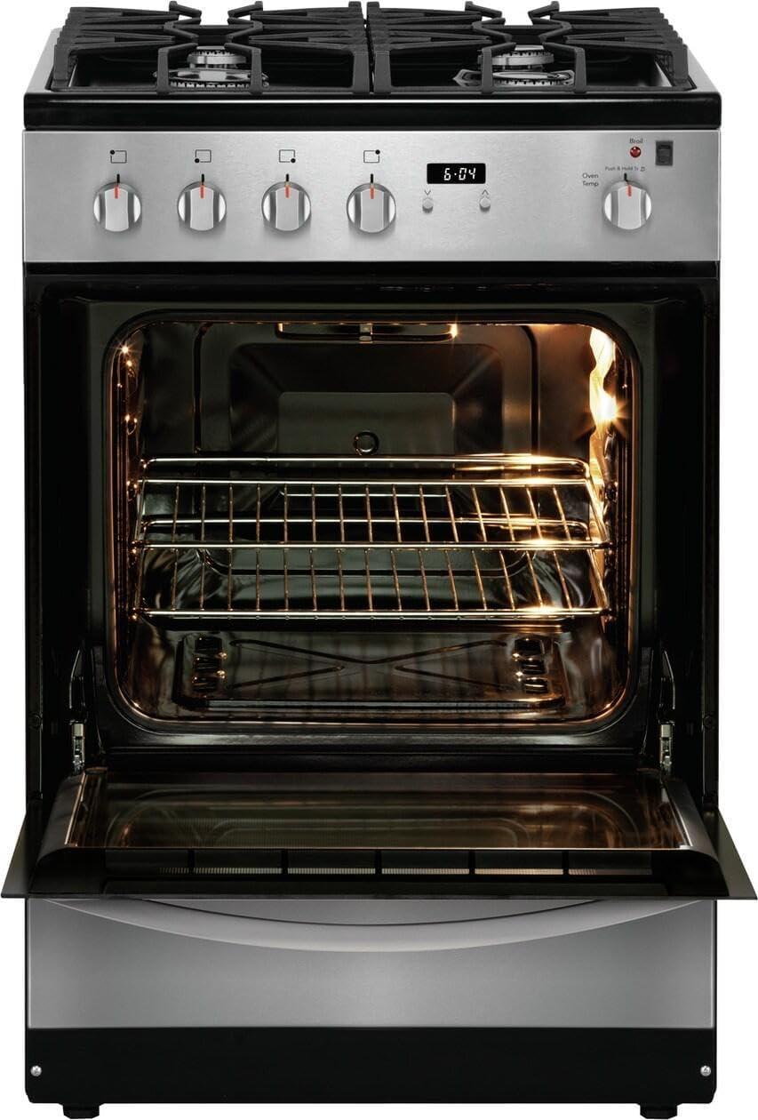imageFrigidaire 24 in 19 Cu Ft Gas Range in Stainless Steel with Continuous Cast Iron Grates ADA CompliantStainless Steel