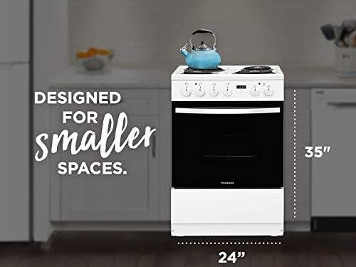 imageFrigidaire 24 in 19 Cu Ft Gas Range in Stainless Steel with Continuous Cast Iron Grates ADA CompliantWhite