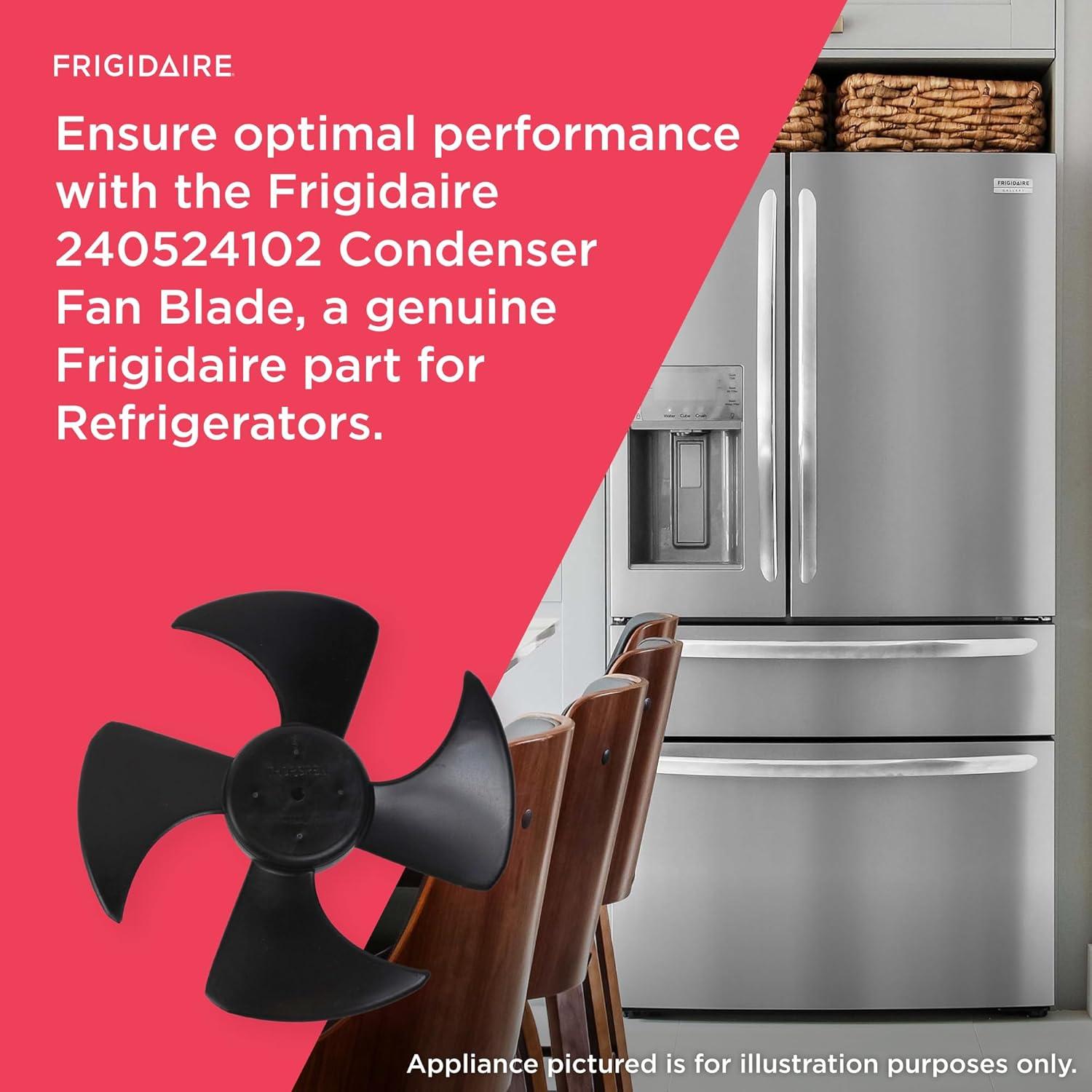 imageFrigidaire 240524102 Condenser Fan Blade for Refrigerators Black