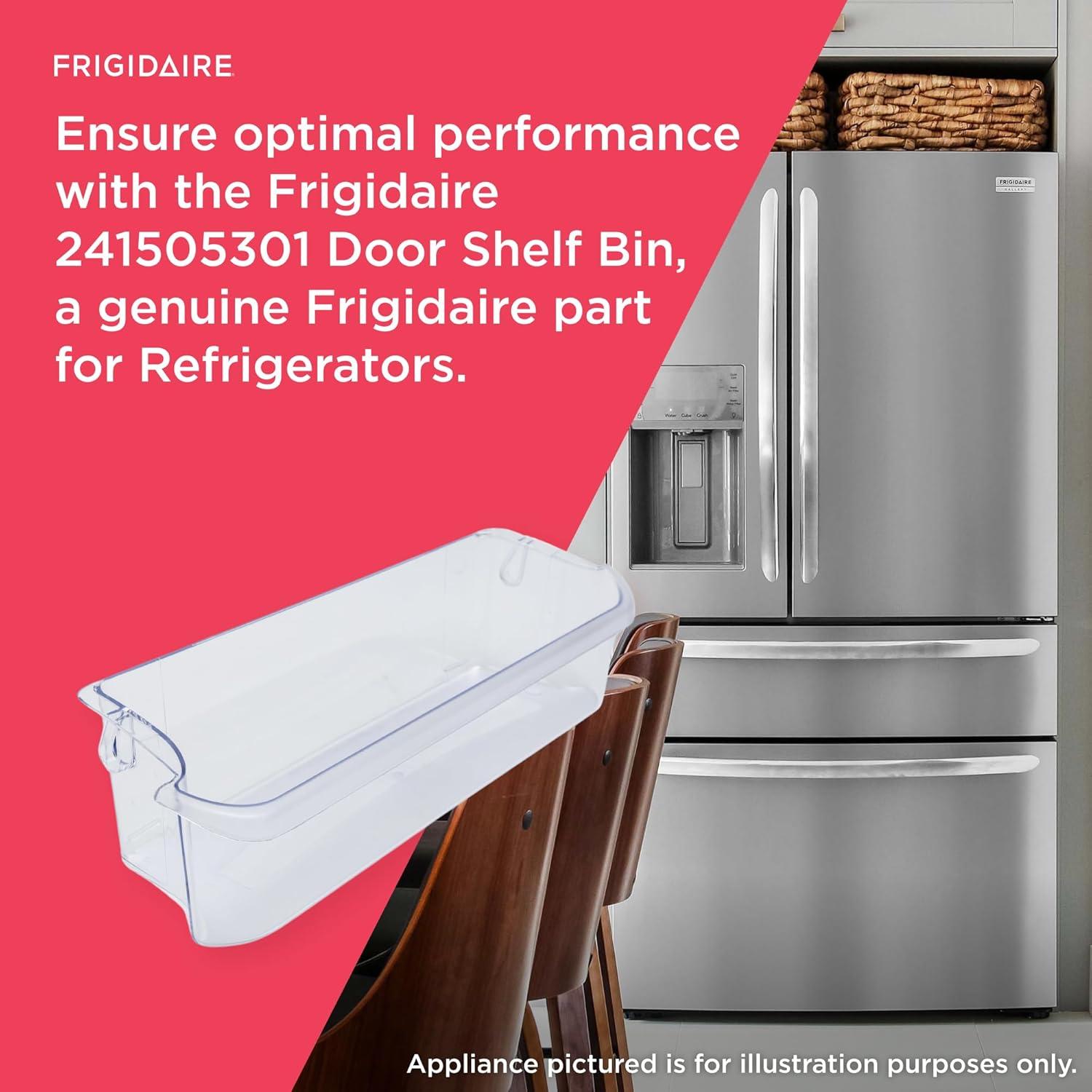 imageFrigidaire 241505301 Door Shelf Bin for Refrigerators Clear