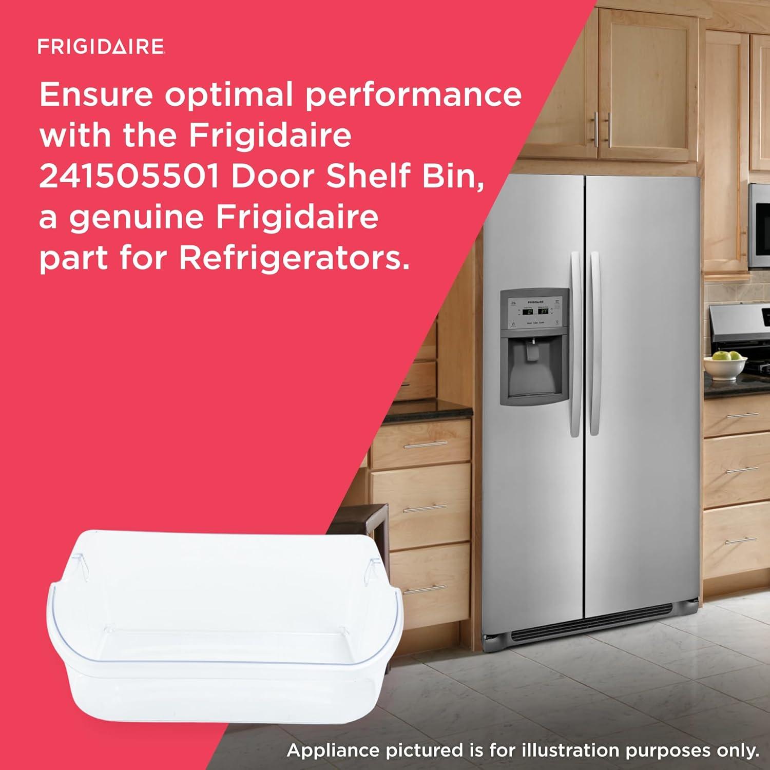 imageFrigidaire 241505501 Door Shelf Bin for Refrigerators Clear