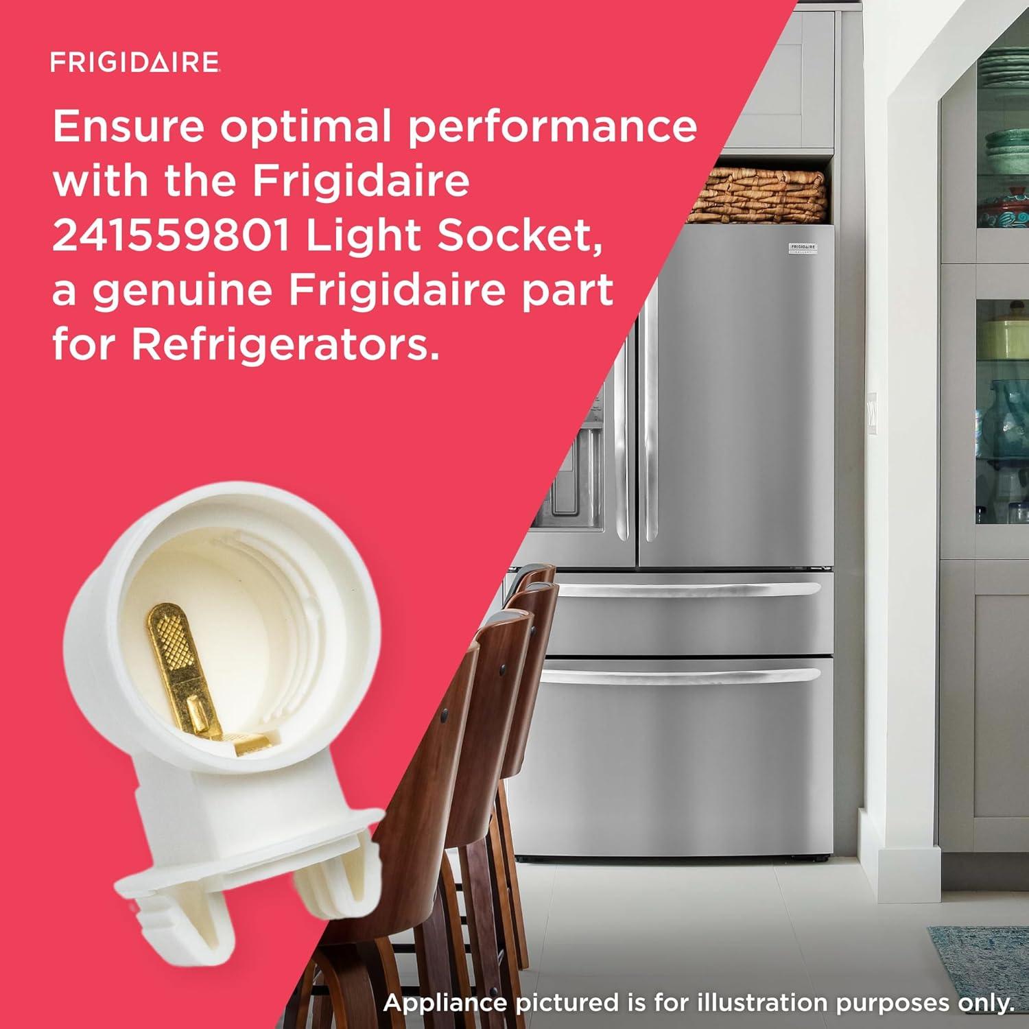 imageFrigidaire 241559801 Light Socket for Refrigerators White