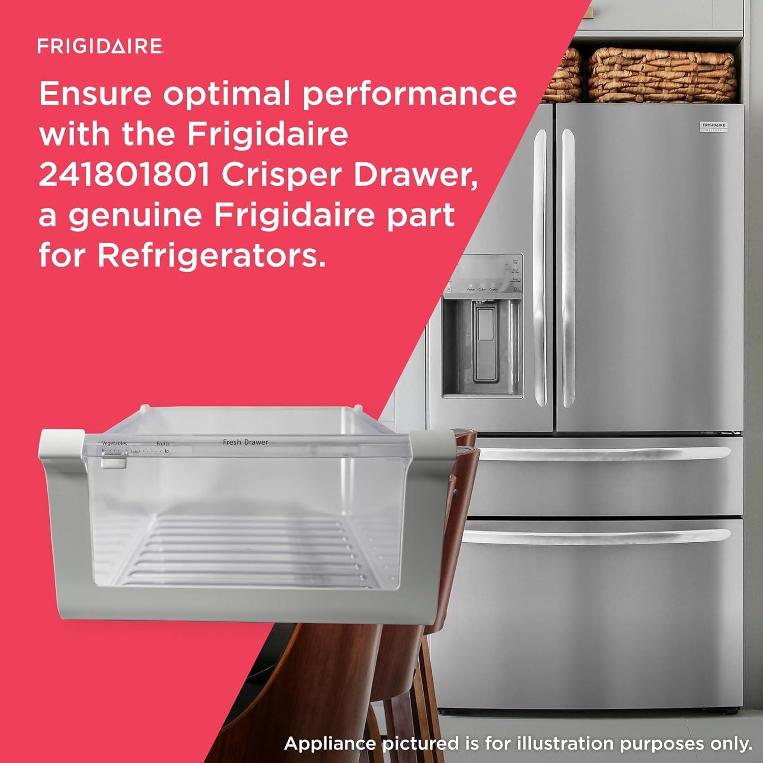 imageFrigidaire 241801801 Crisper Drawer for Refrigerators Clear