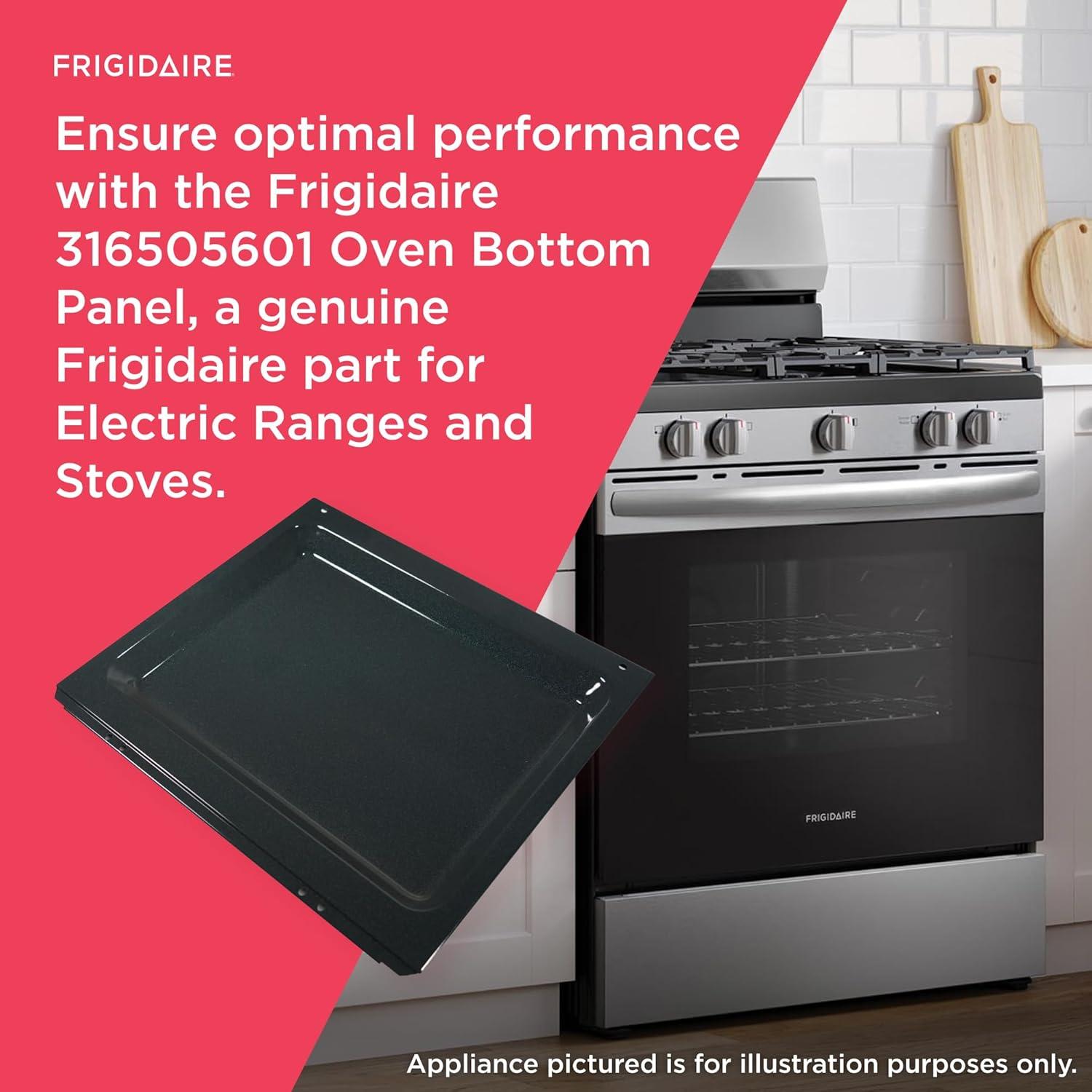 imageFrigidaire 316505601 Oven Bottom Panel for Electric Ranges and Stoves Black