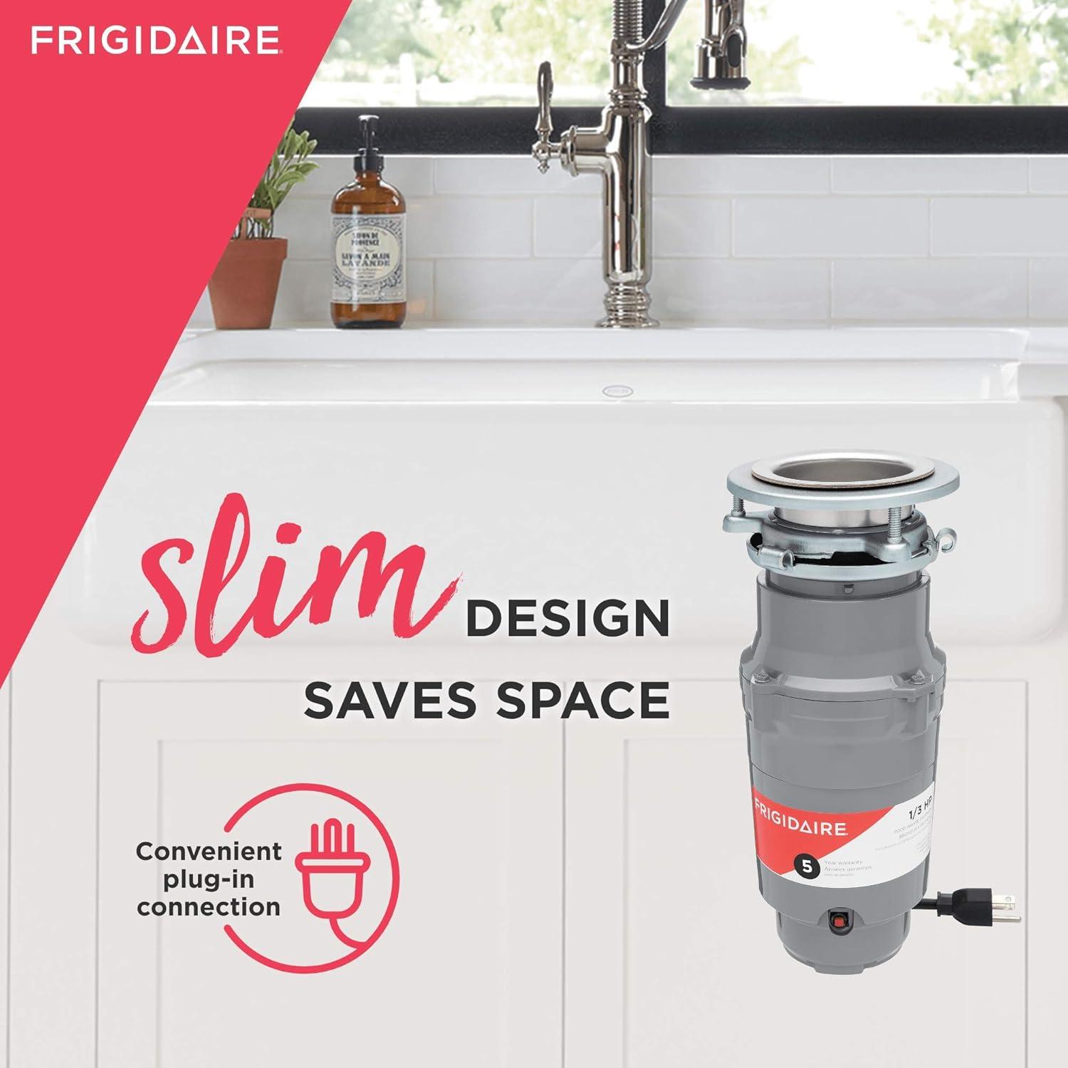 imageFrigidaire 34 HP Corded Garbage Disposal for Kitchen Sinks FF75DISPC113 HP