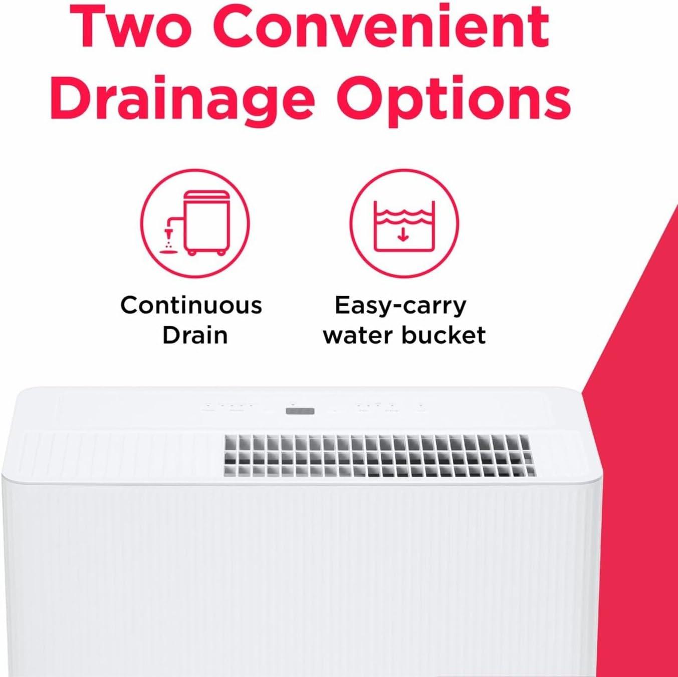 imageFrigidaire 35Pint Portable Dehumidifier with WiFi and Energy Star Certification for SmallMediumLarge Rooms ampamp Basements Custom Humidity Control Auto Shut Off White50 Pint w 2026 Energy Star