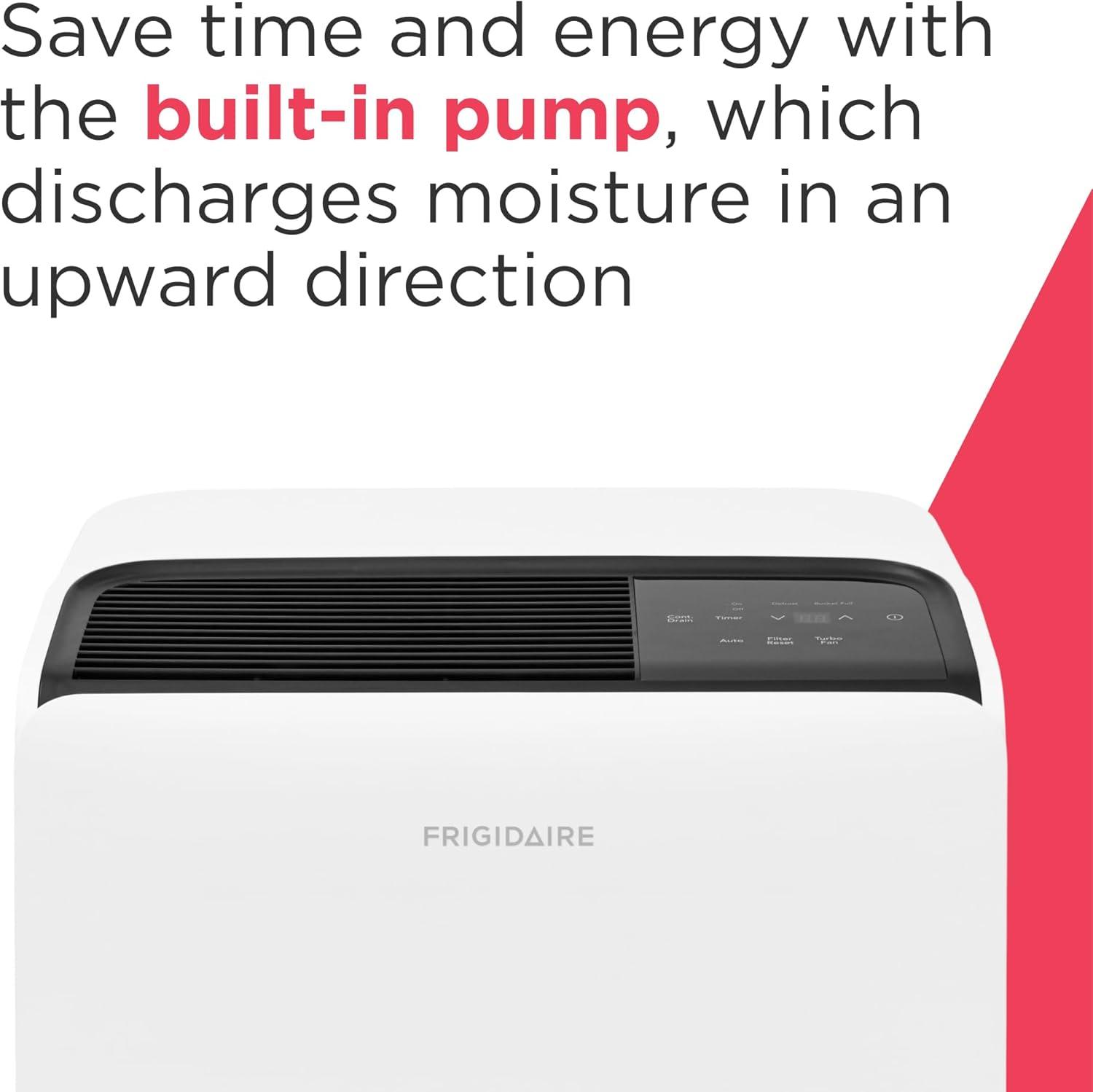 imageFrigidaire 35Pint Portable Dehumidifier with WiFi and Energy Star Certification for SmallMediumLarge Rooms ampamp Basements Custom Humidity Control Auto Shut Off White60 Pint New 2025