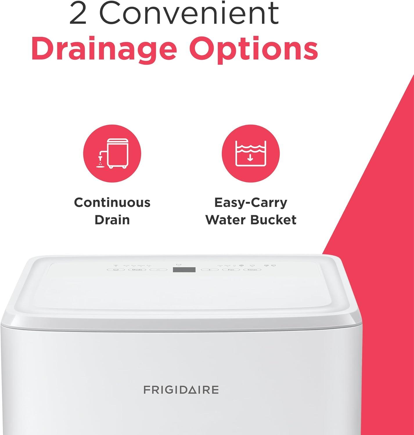 imageFrigidaire 35Pint Portable Dehumidifier with WiFi and Energy Star Certification for SmallMediumLarge Rooms ampamp Basements Custom Humidity Control Auto Shut Off White35 Pint New 2025