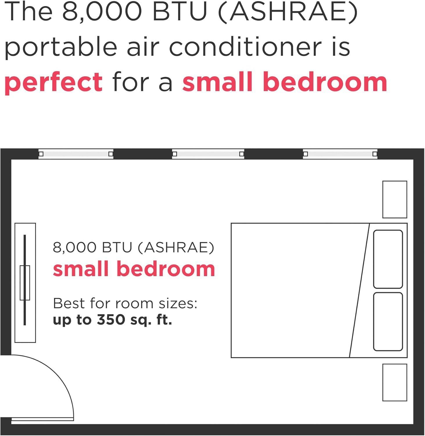 imageFrigidaire 3in1 Smart Portable Room Air Conditioner with WiFi 12000 BTU Ashrae 8000 BTU DOE Cools Up to 550 Sq Ft Quiet Operation White5500 BTU