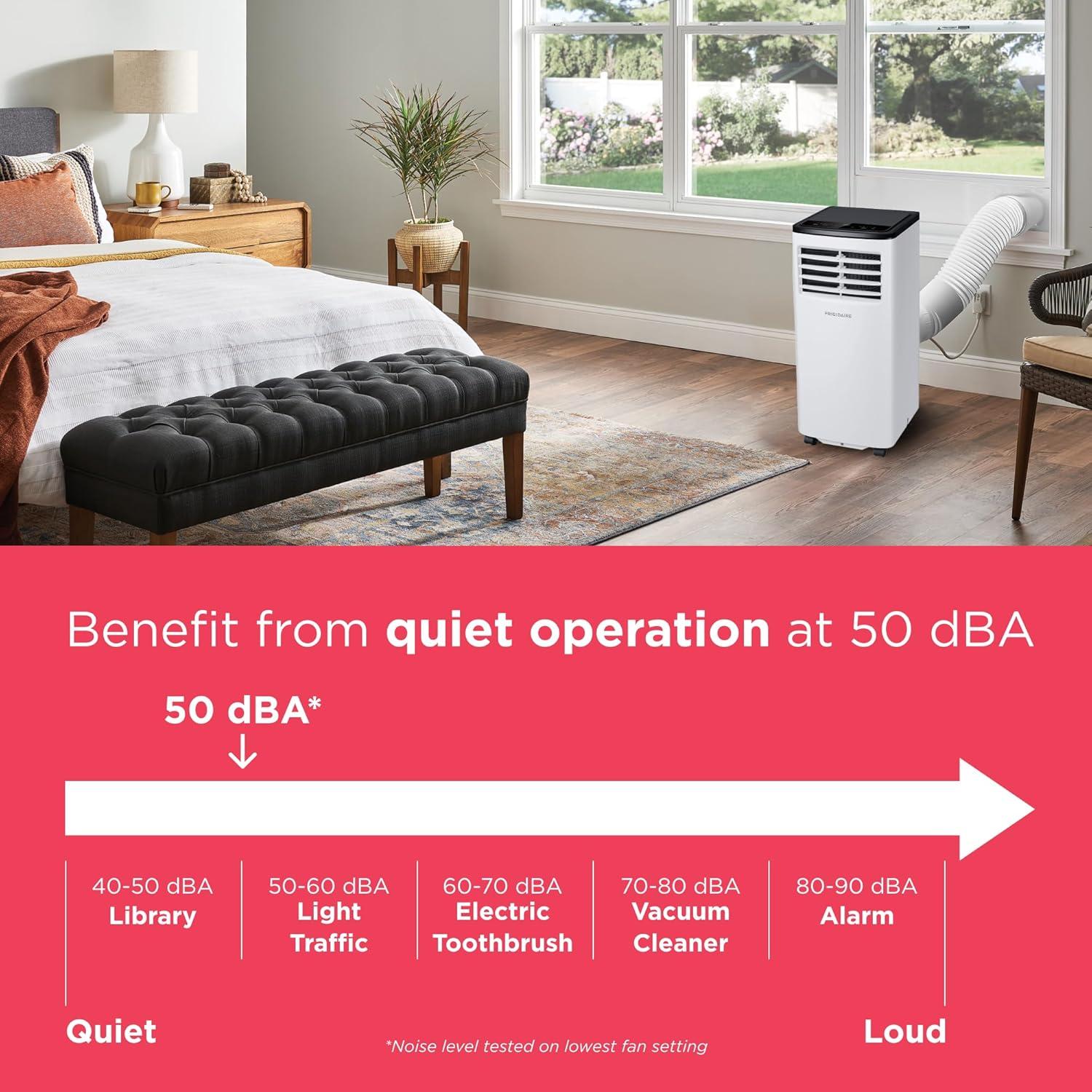 imageFrigidaire 3in1 Smart Portable Room Air Conditioner with WiFi 12000 BTU Ashrae 8000 BTU DOE Cools Up to 550 Sq Ft Quiet Operation White5500 BTU