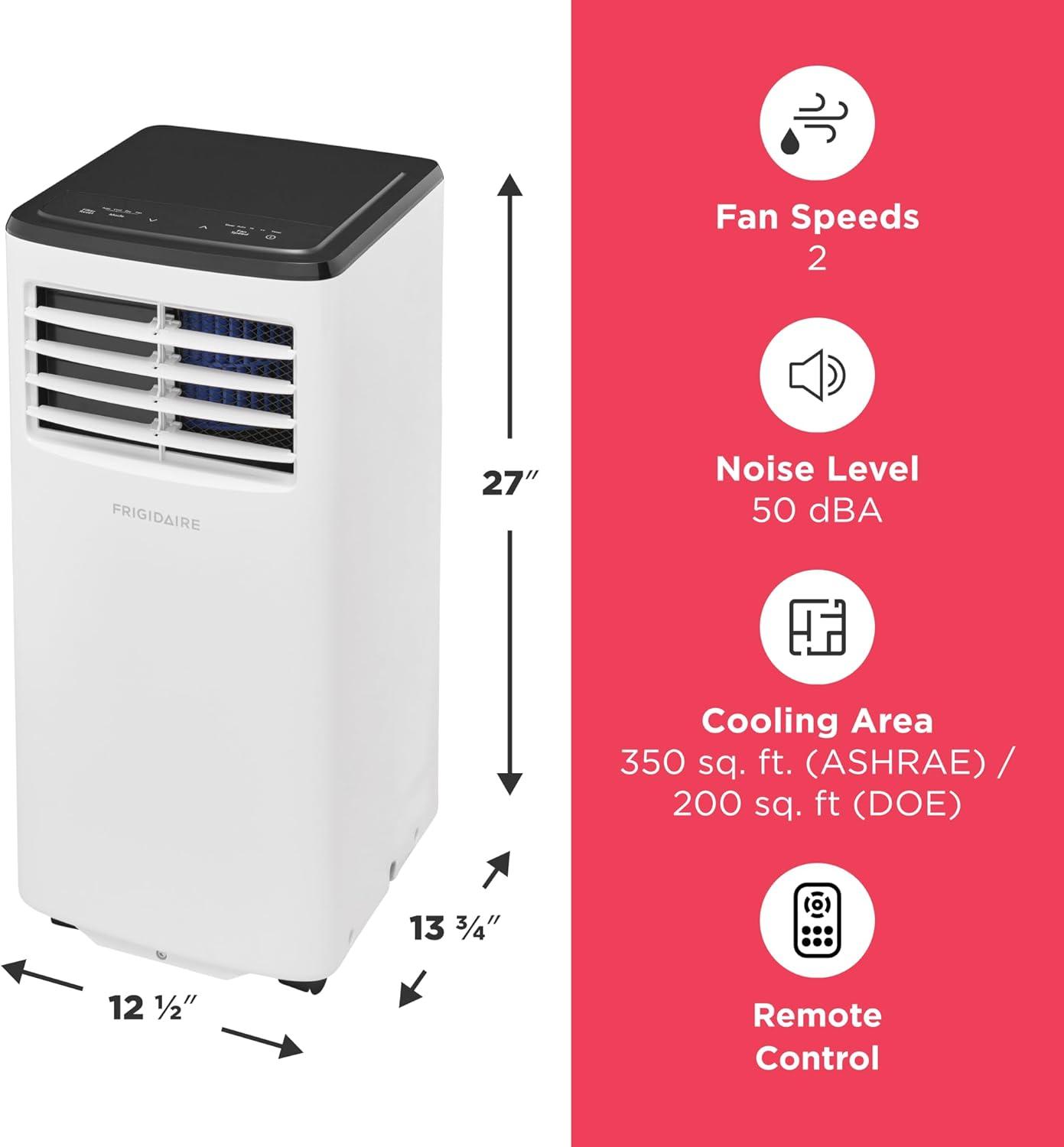 imageFrigidaire 3in1 Smart Portable Room Air Conditioner with WiFi 12000 BTU Ashrae 8000 BTU DOE Cools Up to 550 Sq Ft Quiet Operation White5500 BTU