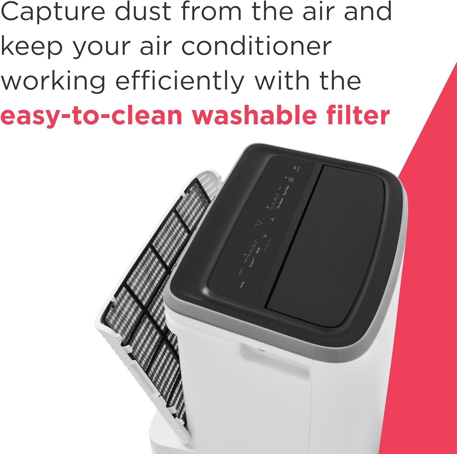 imageFrigidaire 3in1 Smart Portable Room Air Conditioner with WiFi 12000 BTU Ashrae 8000 BTU DOE Cools Up to 550 Sq Ft Quiet Operation White8000 BTU