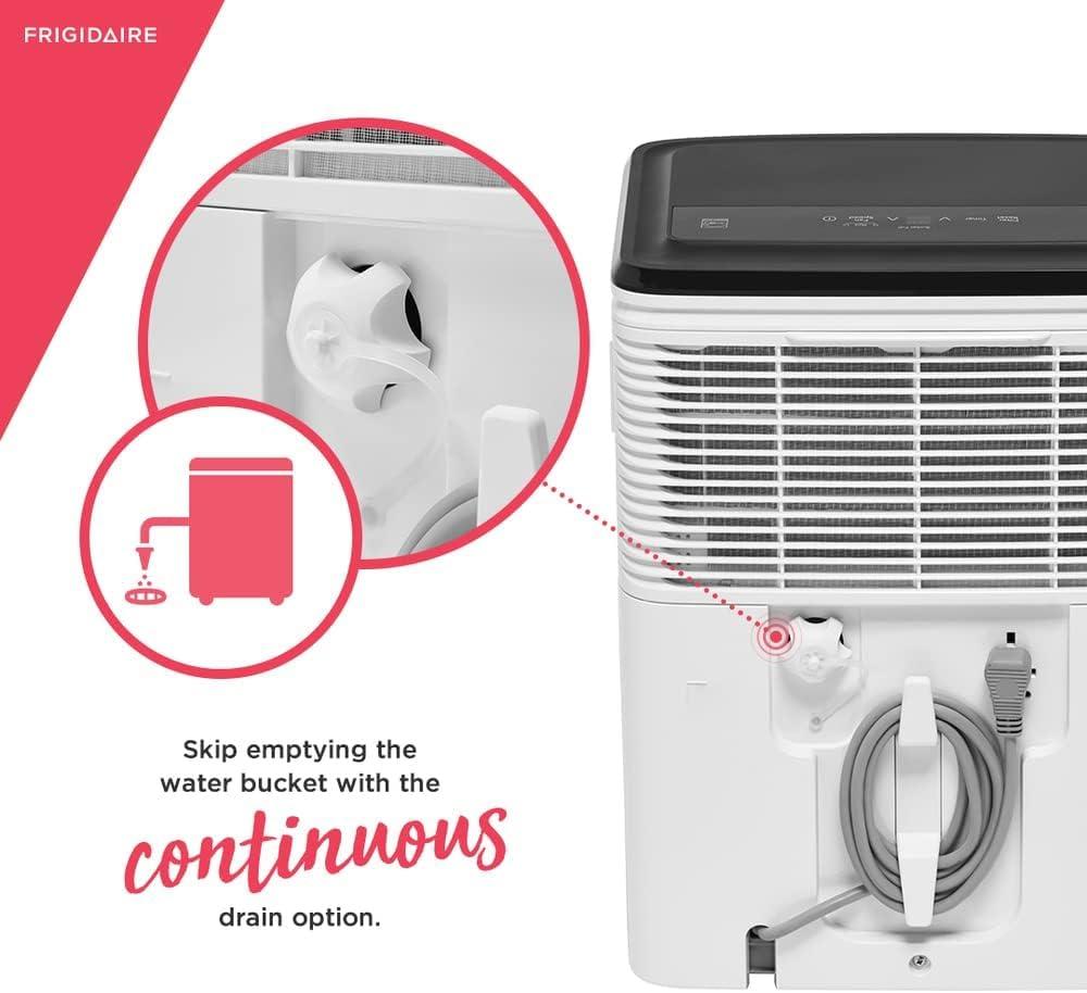 imageFrigidaire 50 Pint Dehumidifier 4500 Square Foot Coverage Ideal for Large Rooms and Basements 17 Gallon Bucket Capacity22 Pint