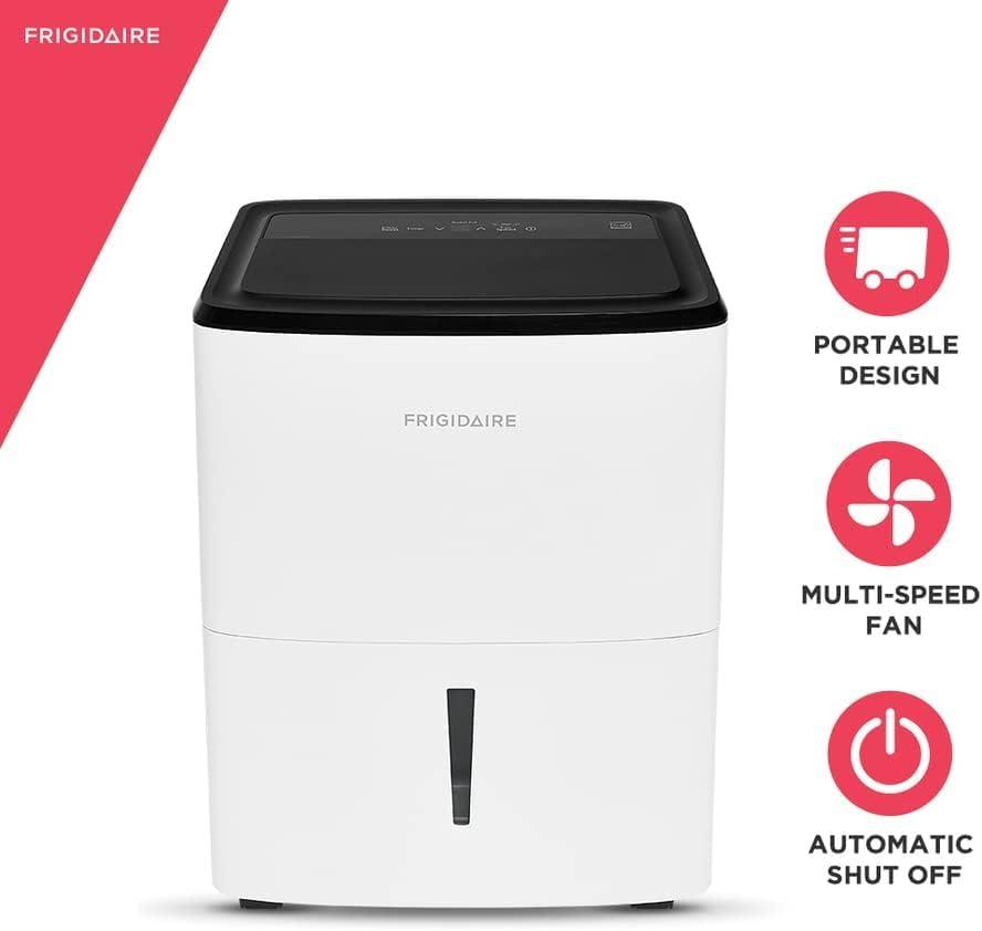 imageFrigidaire 50 Pint Dehumidifier 4500 Square Foot Coverage Ideal for Large Rooms and Basements 17 Gallon Bucket Capacity22 Pint