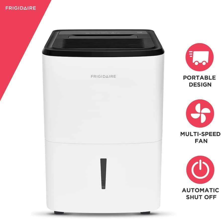 imageFrigidaire 50 Pint Dehumidifier 4500 Square Foot Coverage Ideal for Large Rooms and Basements 17 Gallon Bucket Capacity35 Pint
