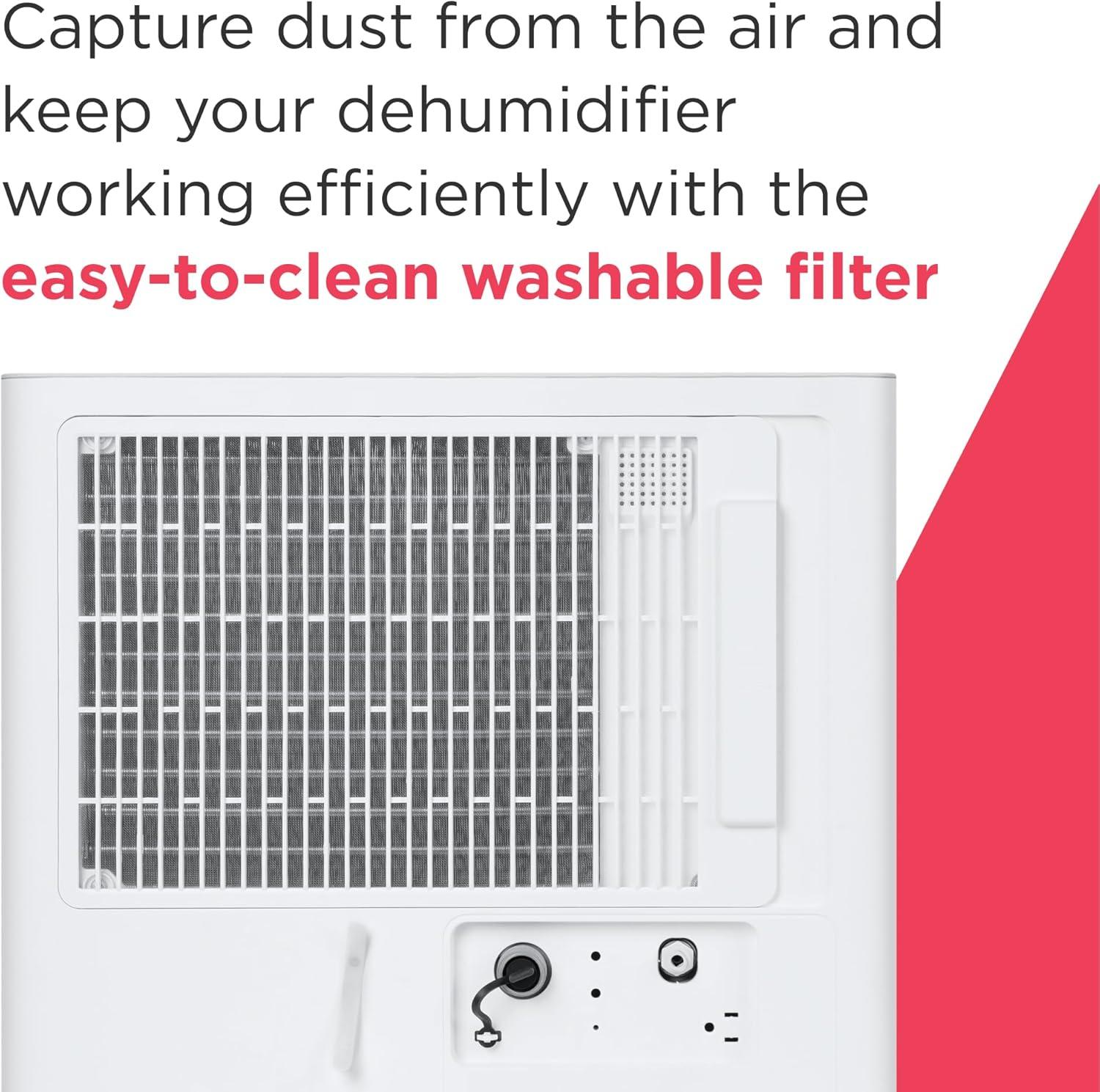 imageFrigidaire 50 Pint Dehumidifier 4500 Square Foot Coverage Ideal for Large Rooms and Basements 17 Gallon Bucket Capacity50 Pint w Pump New 2025