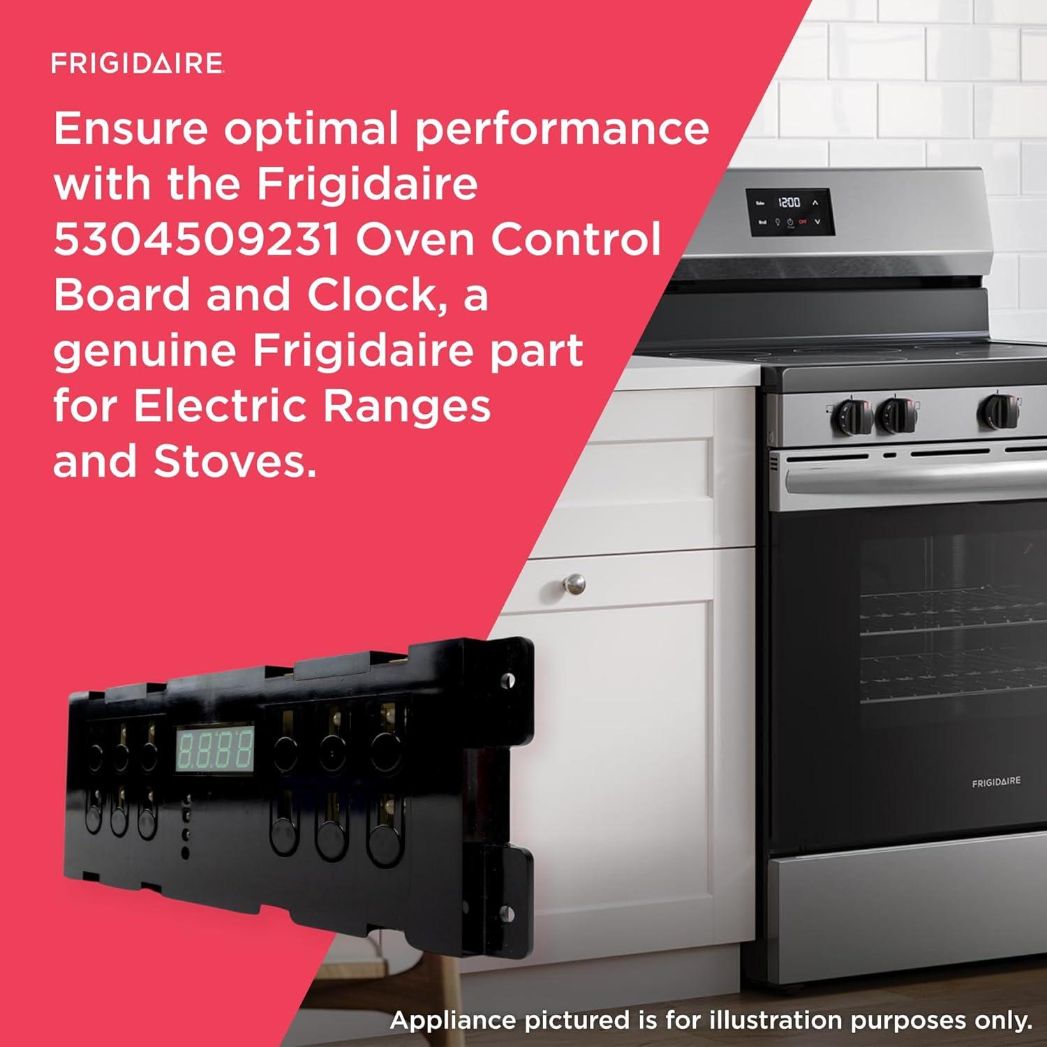 imageFrigidaire 5304509231 Oven Control Board and Clock for Electric Ranges and Stoves Black