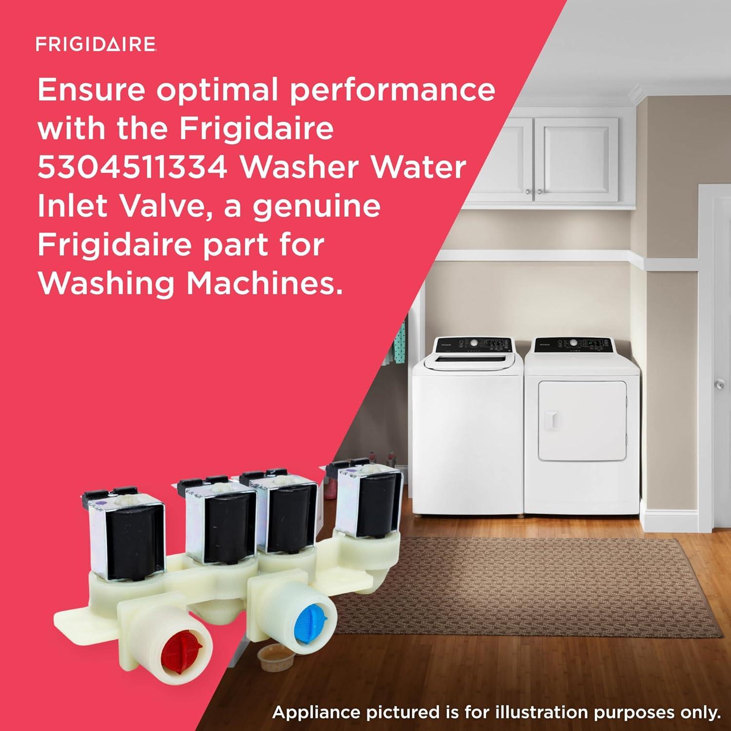 imageFrigidaire 5304511334 Washer Water Inlet Valve for Washing Machines