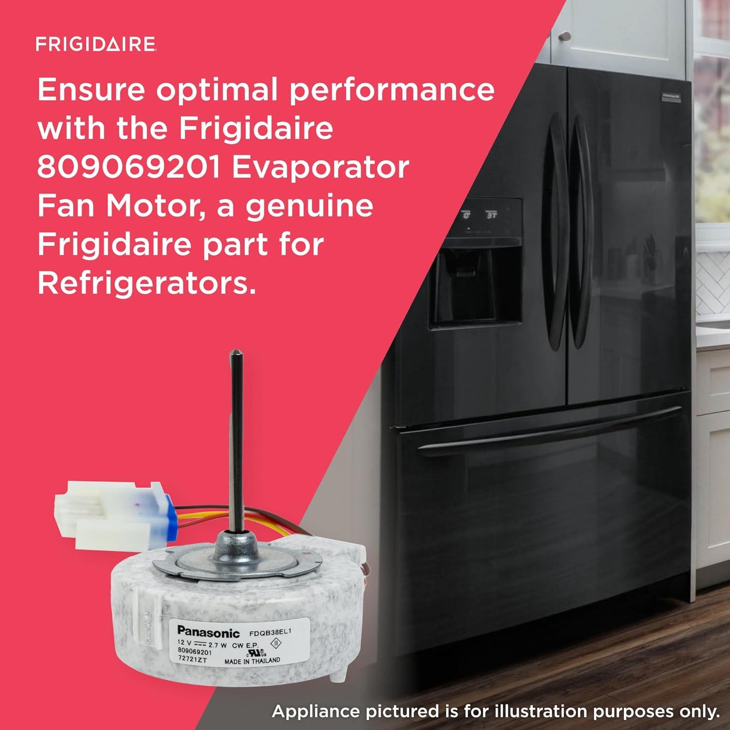 imageFrigidaire 809069201 Evaporator Fan Motor for Refrigerators White