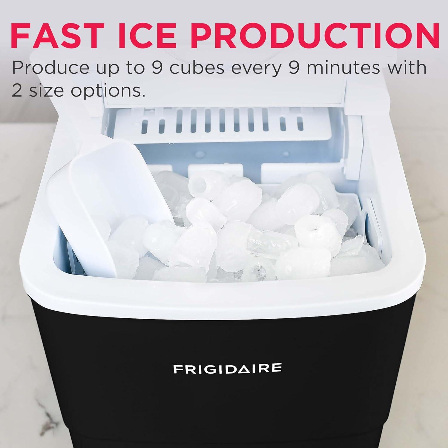 imageFrigidaire EFIC108Blue Compact Ice Maker Countertop Portable 26 lb per Day BlueBlack