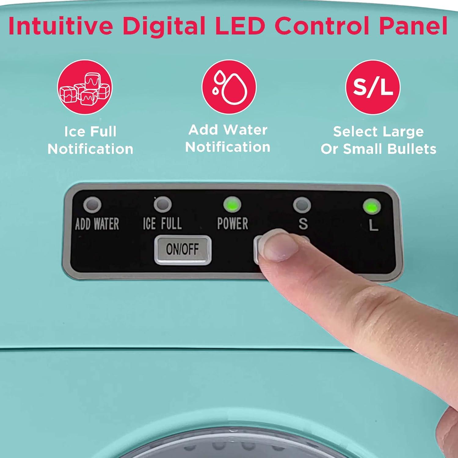 imageFrigidaire EFIC108Blue Compact Ice Maker Countertop Portable 26 lb per Day BlueBlue