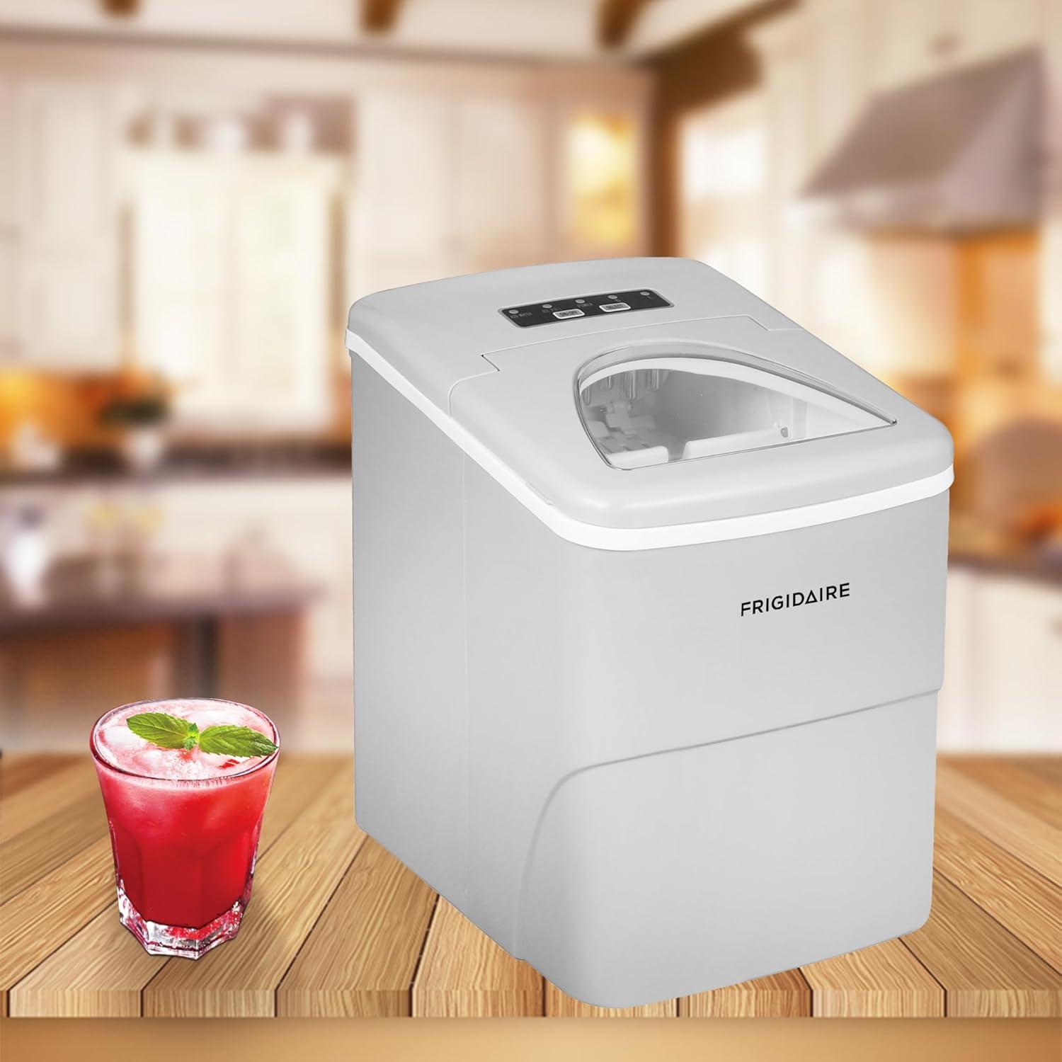 imageFrigidaire EFIC108Blue Compact Ice Maker Countertop Portable 26 lb per Day BlueSilver